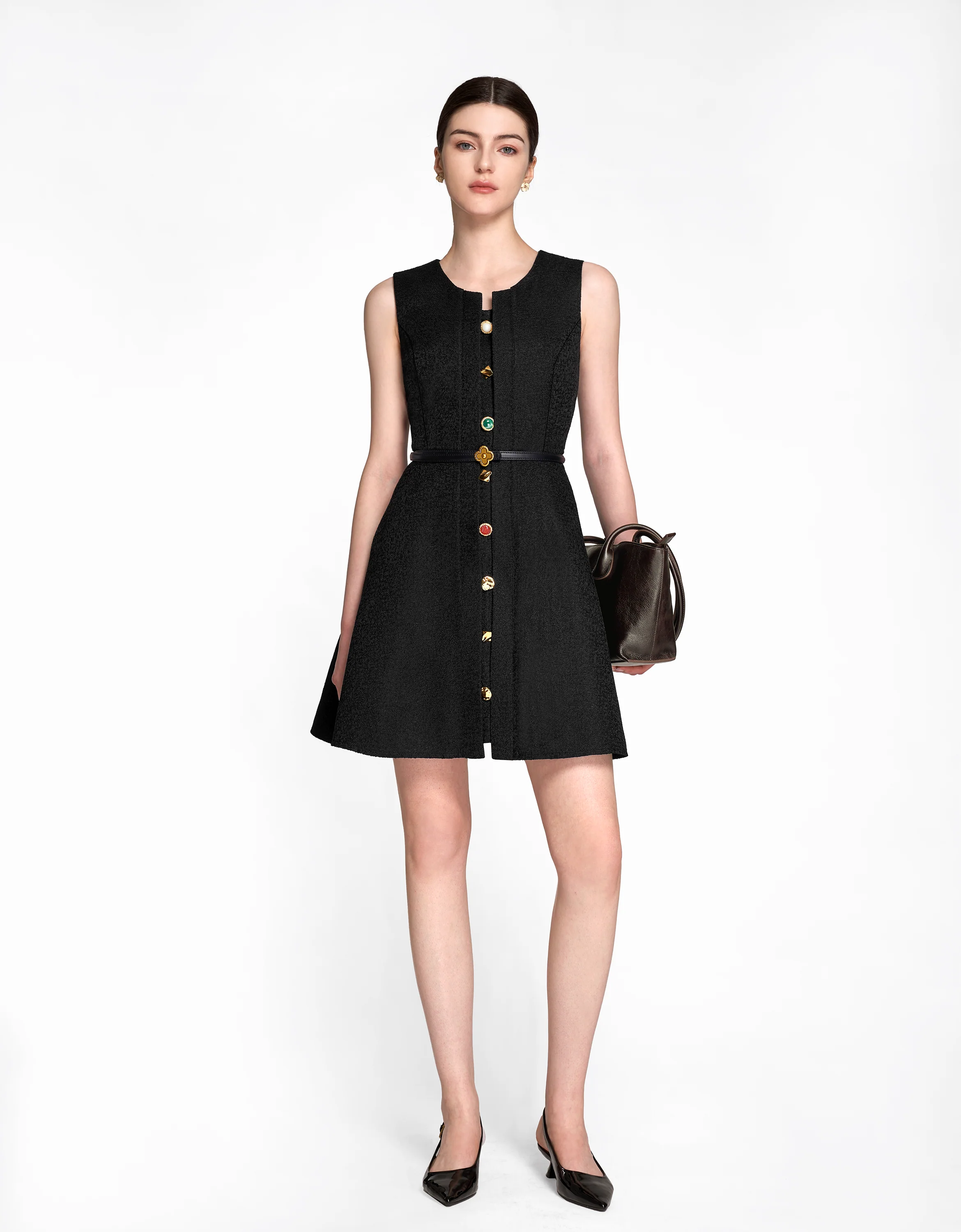 Button Front A-line Dress - Image 6