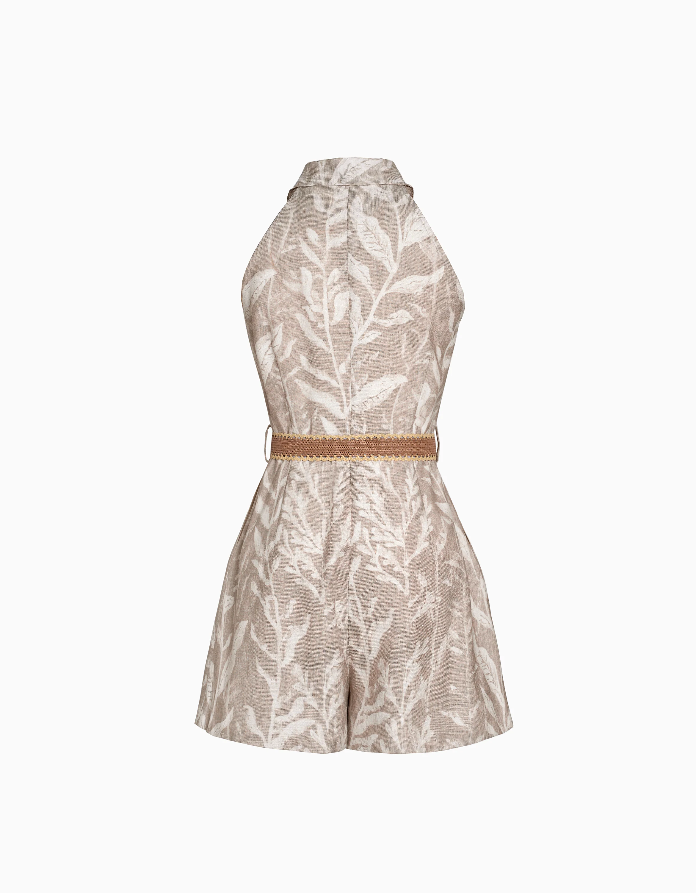 Button Front Flare Hem Romper - Image 24