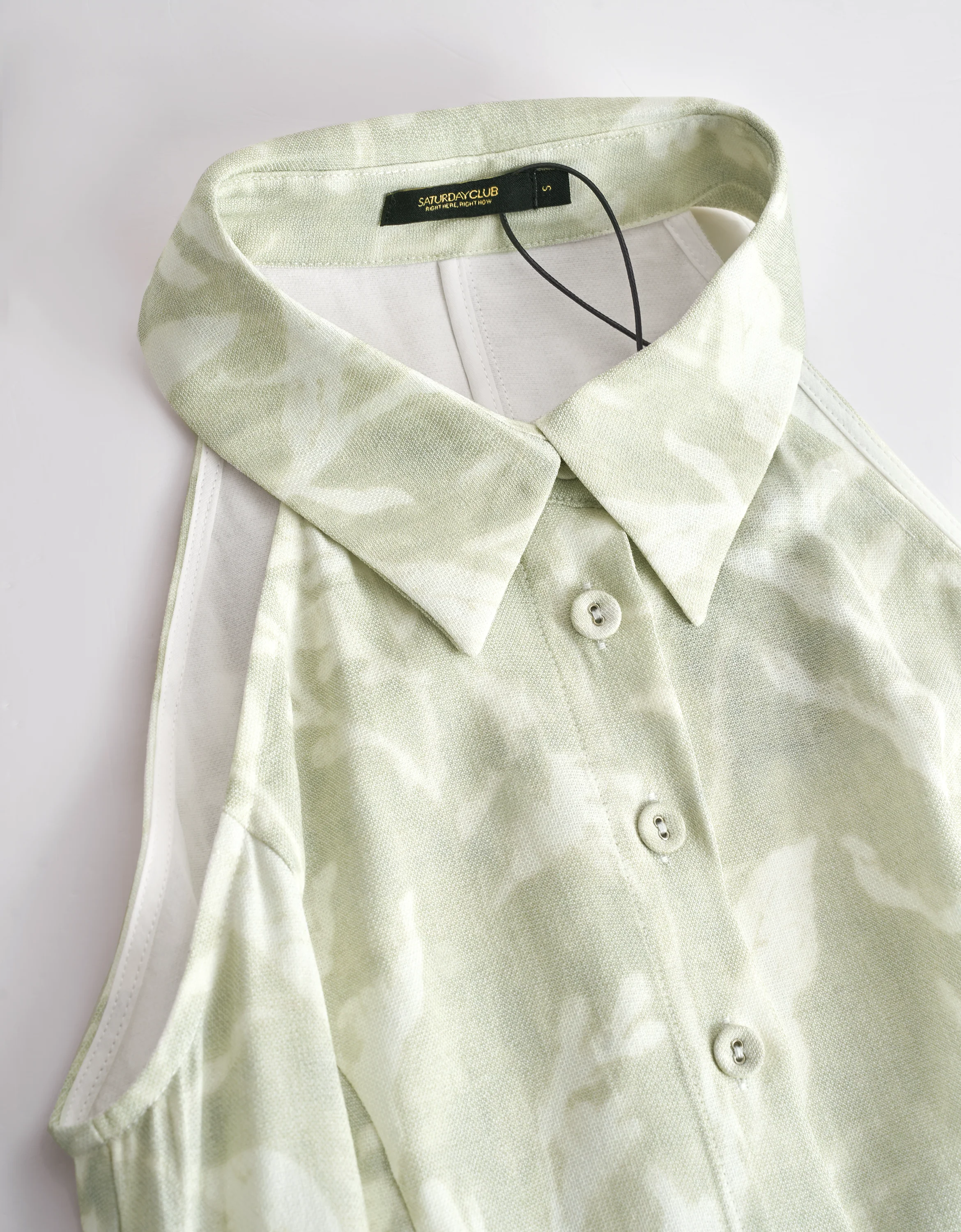 Button Front Flare Hem Romper - Image 7
