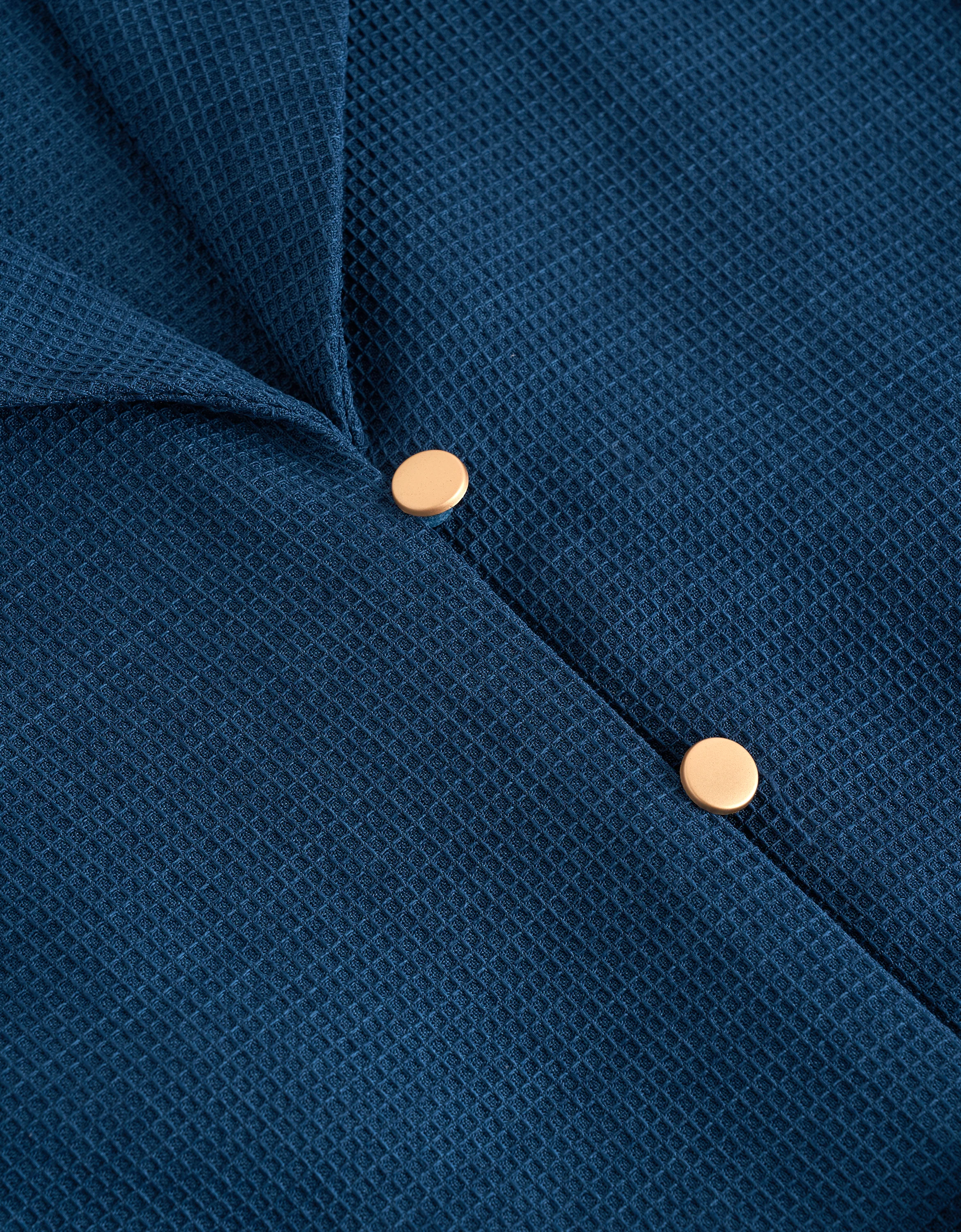 Button Front Notched Lapel Suit Dress - Image 8