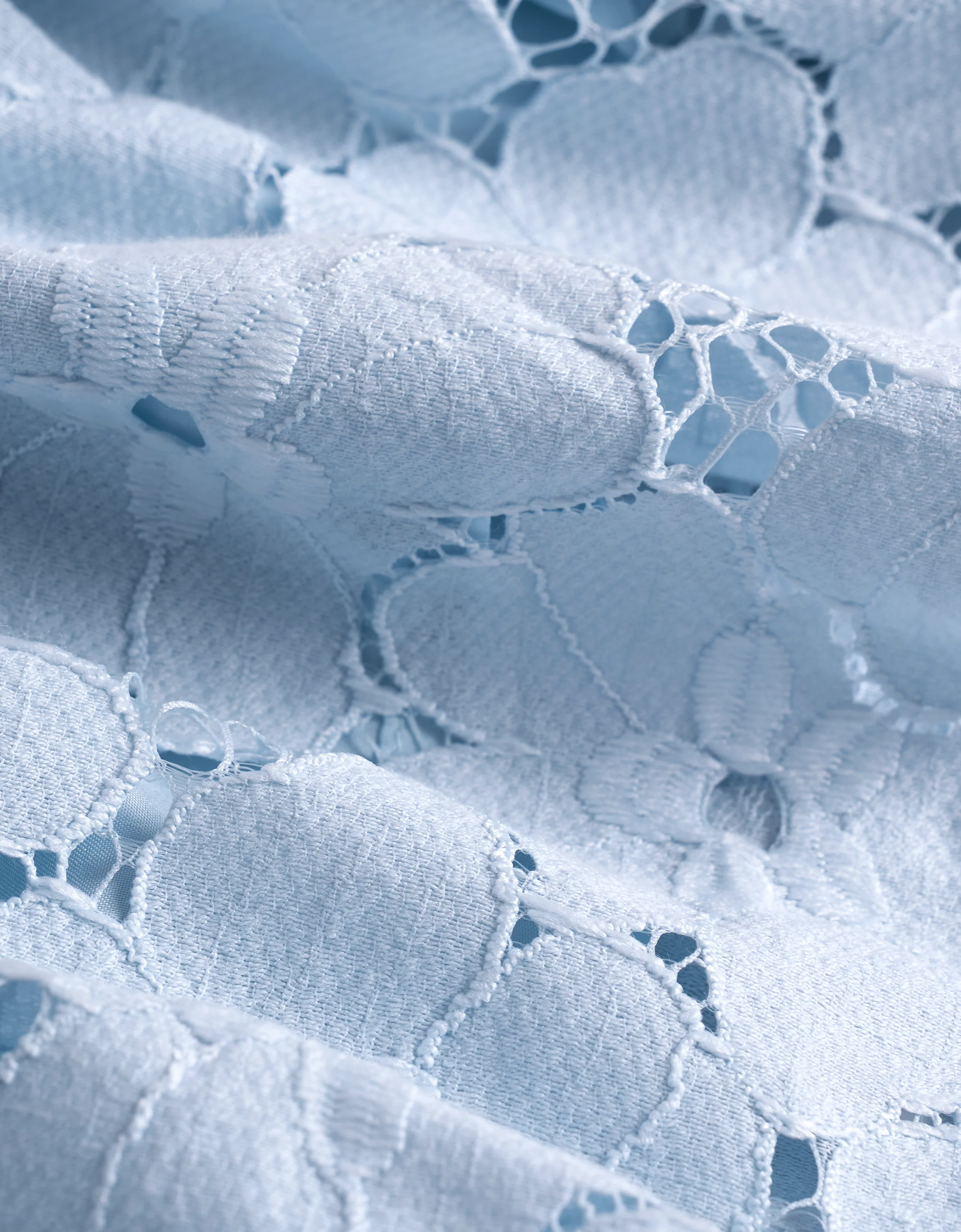 Button Front Ruffled Skirt Lace Dress - Image 12