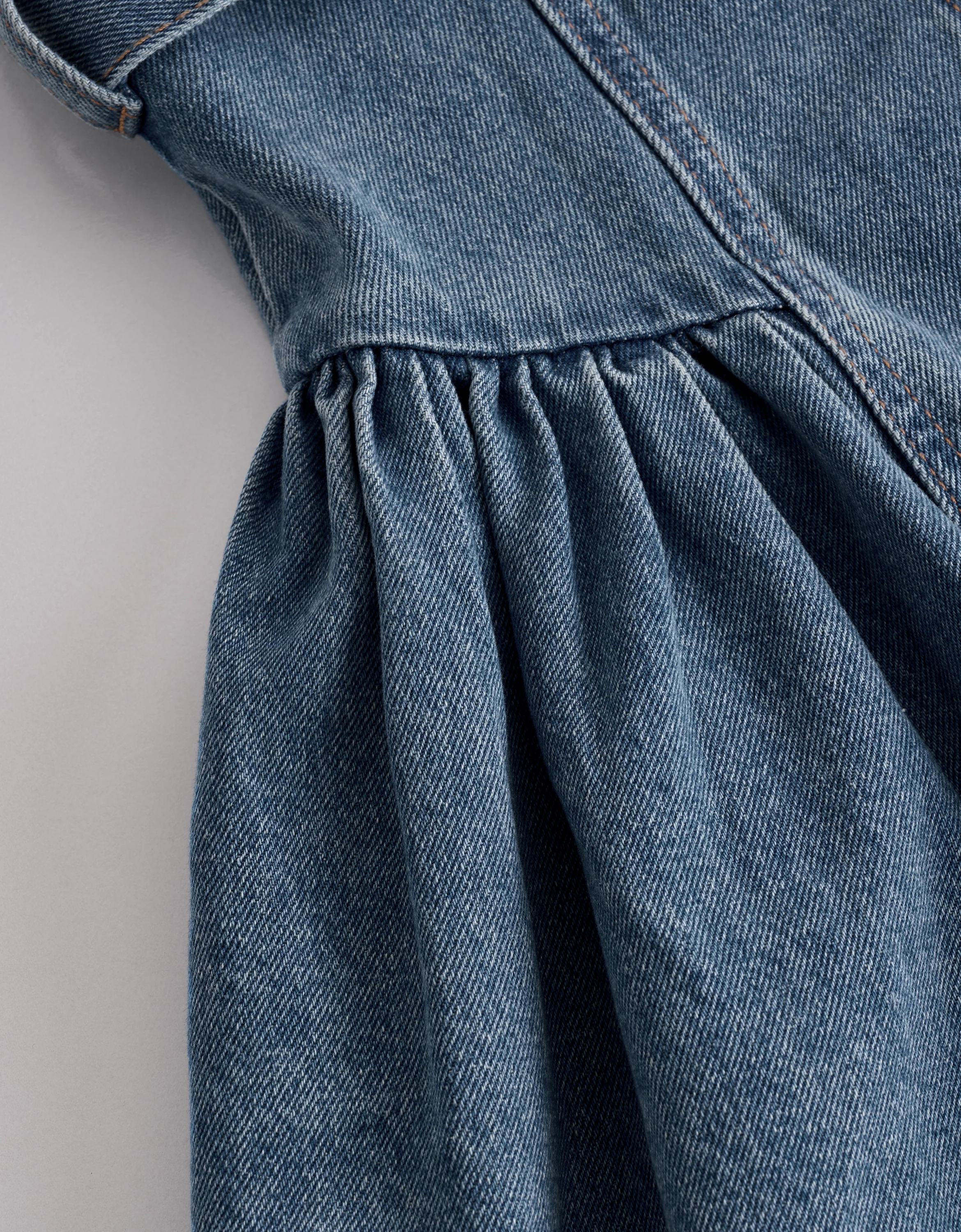 Button Front Sleeveless Denim Dress - Image 6