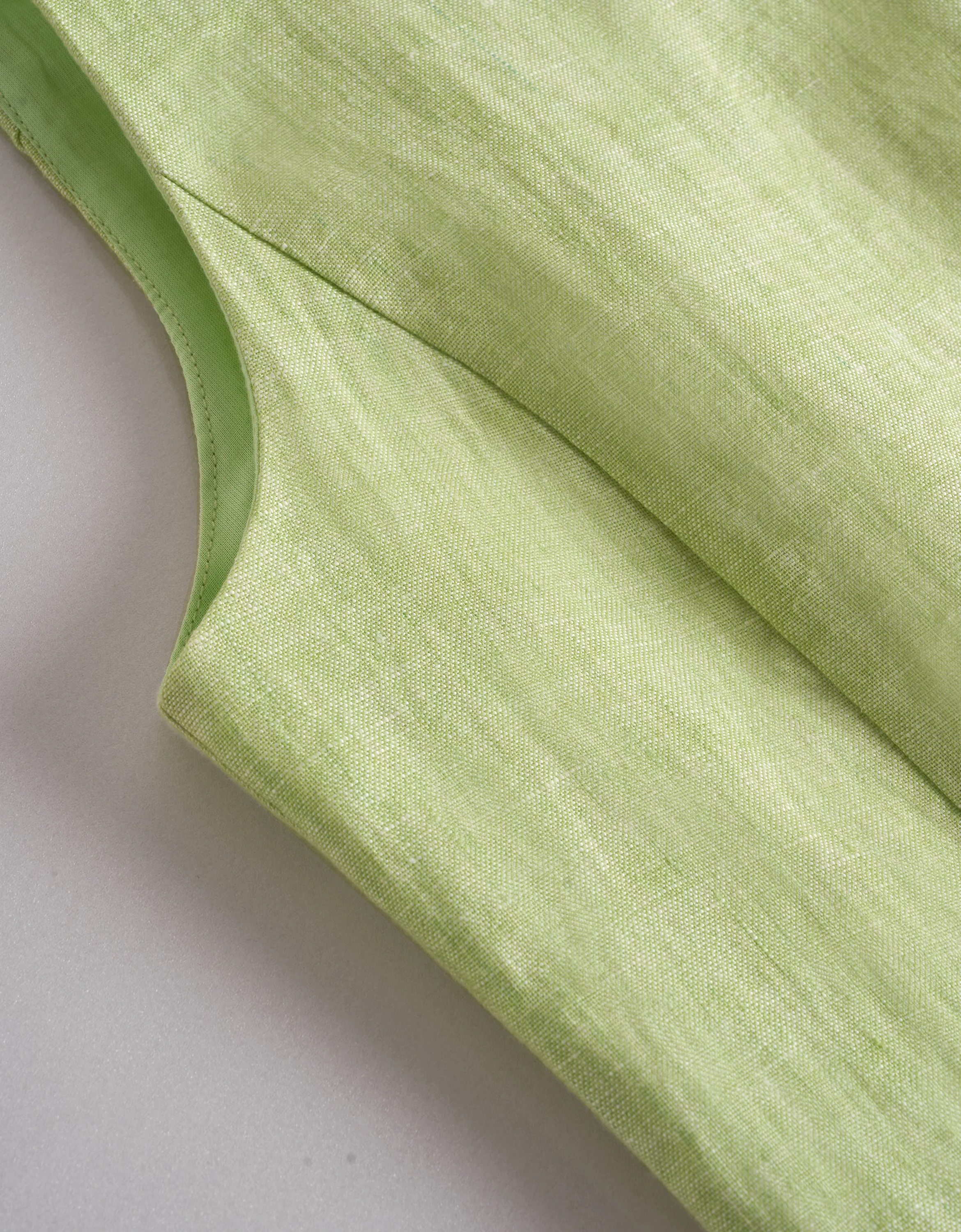 Button Front Sleeveless Linen Vest - Image 14