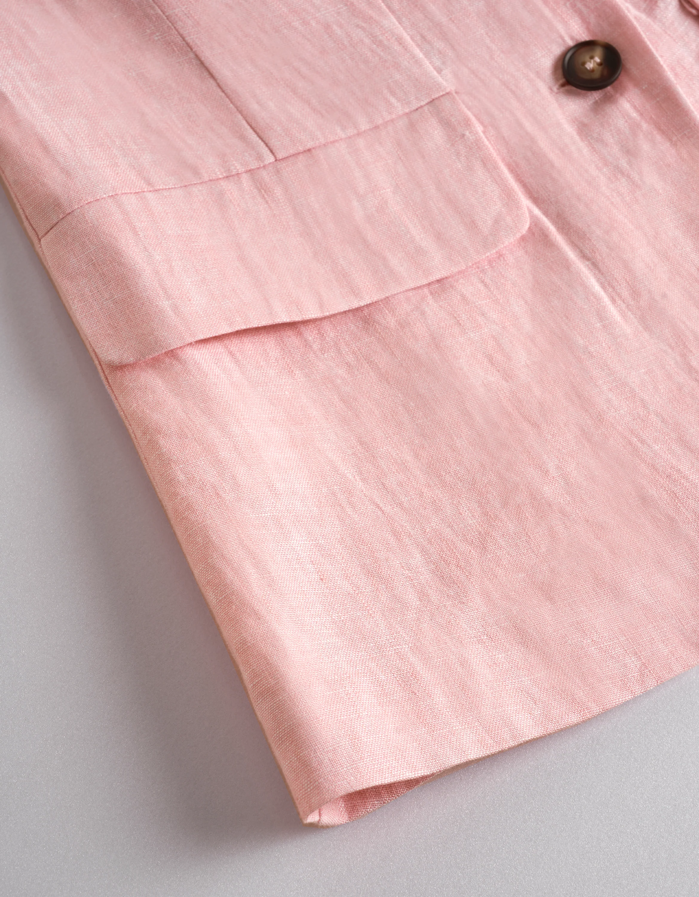 Button Front Sleeveless Linen Vest - Image 6