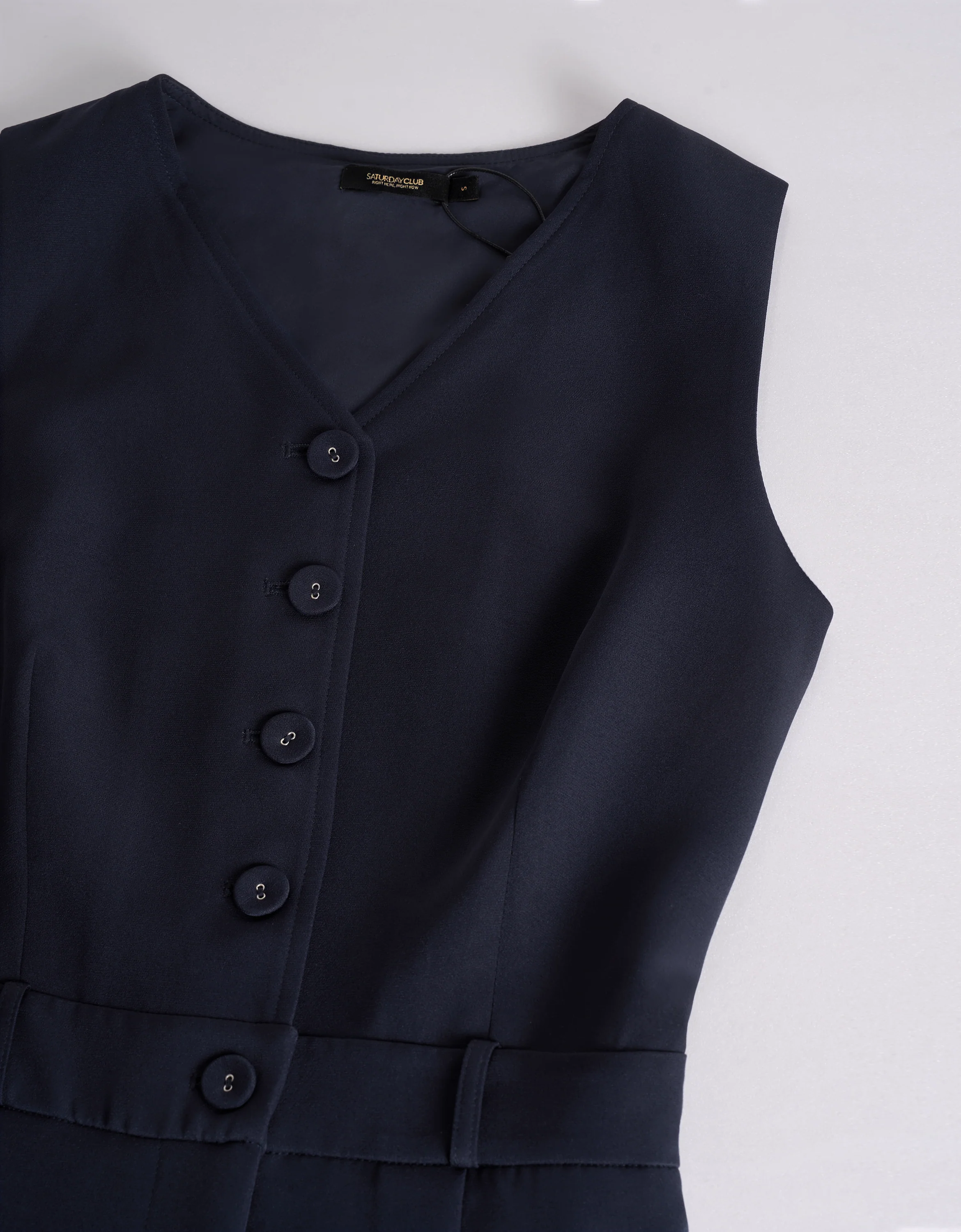 Button Front V-neck Jumpsuit - Image 6