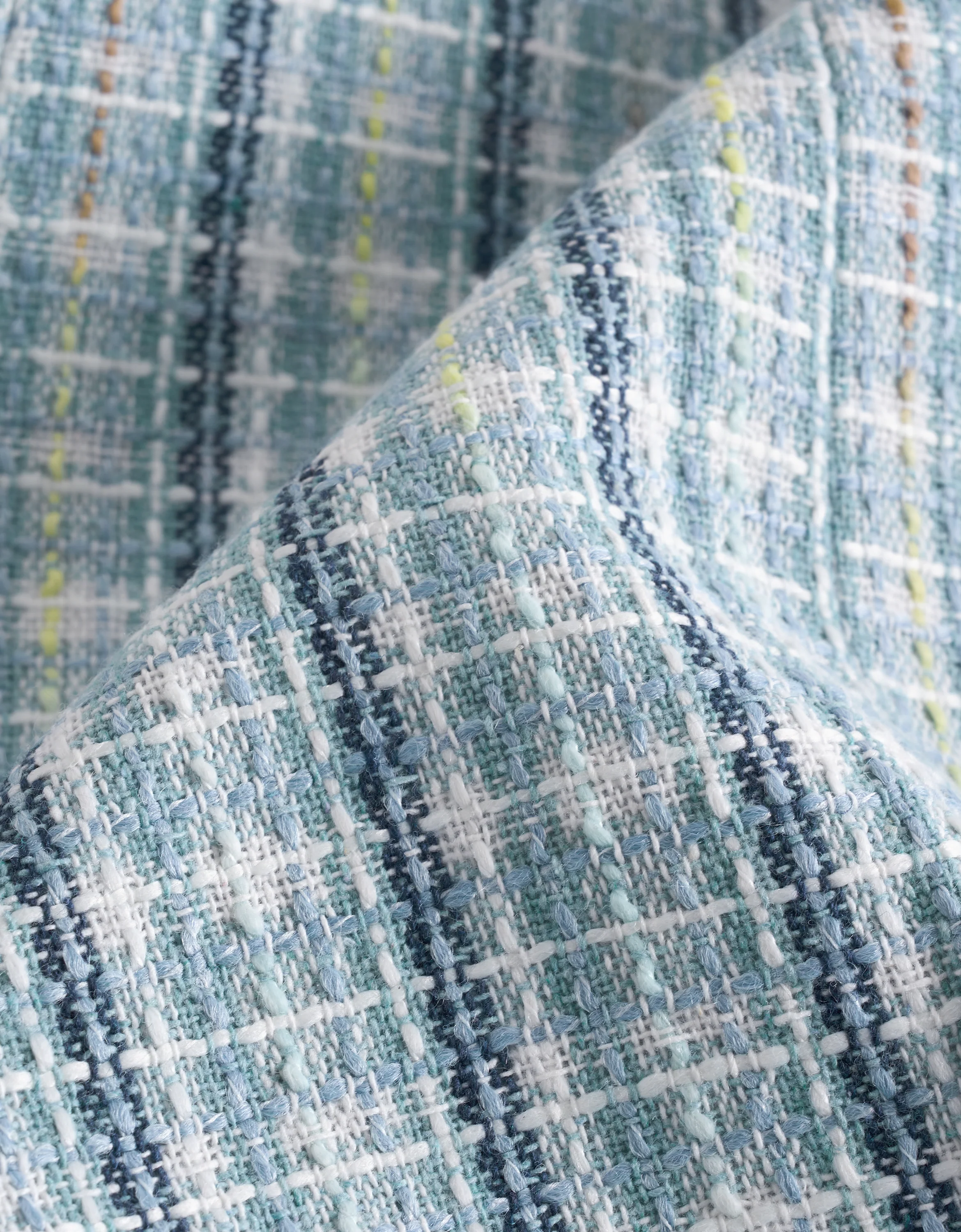 Button Front V-neck Plaid Tweed Dress - Image 7