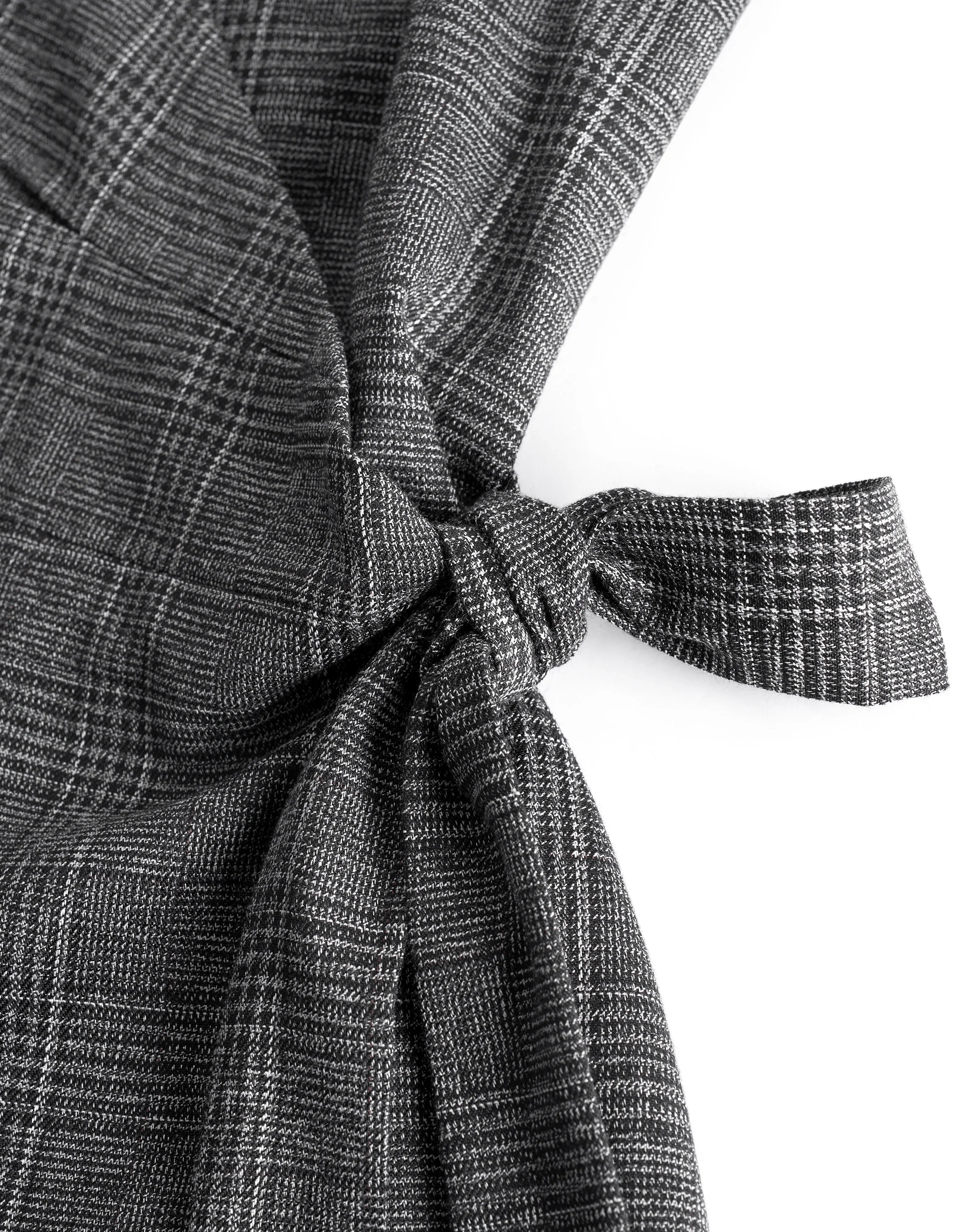 Checkered Sleeveless Wrap Vest - Image 8