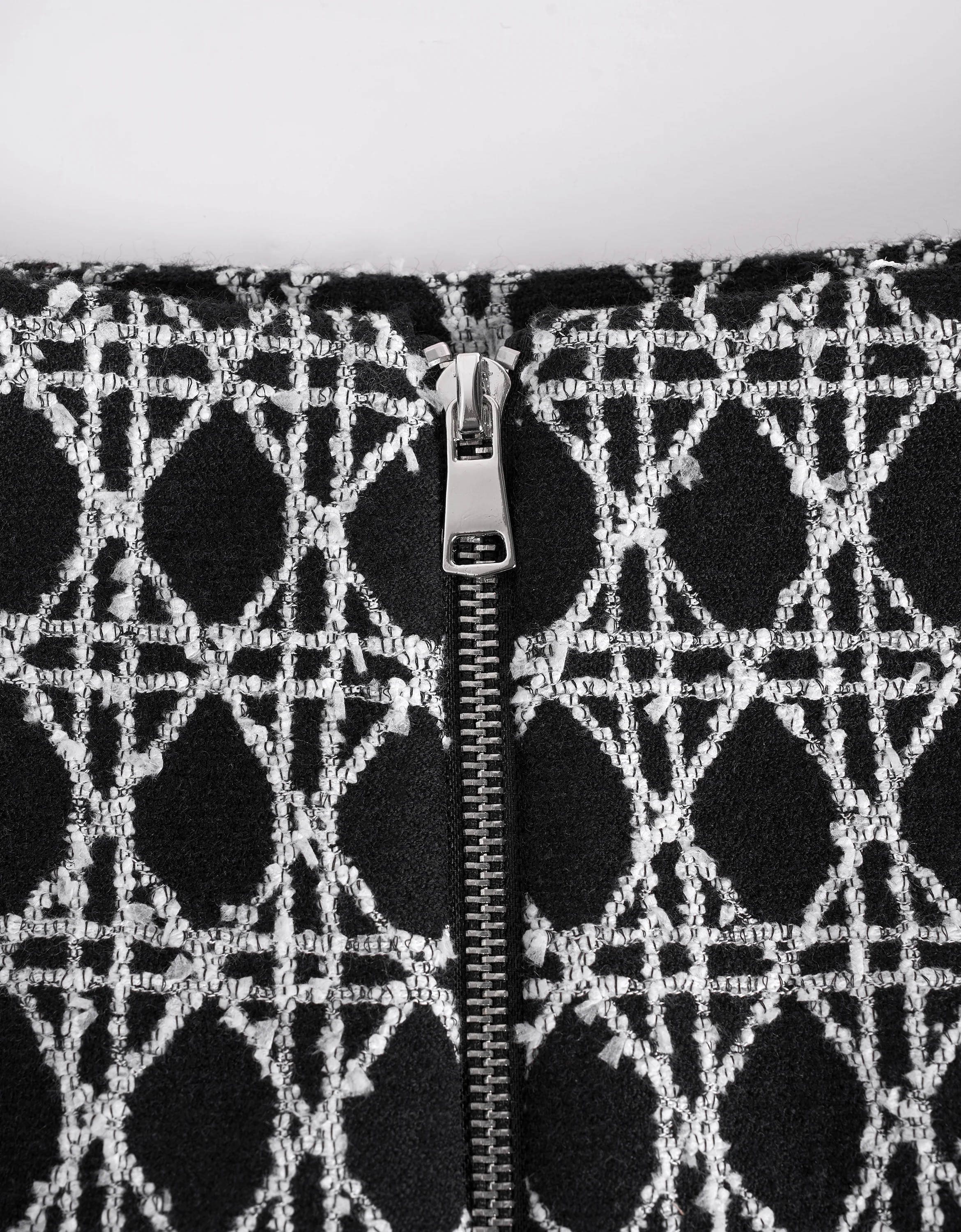 Checkered Textured A-line Skirt - Image 10