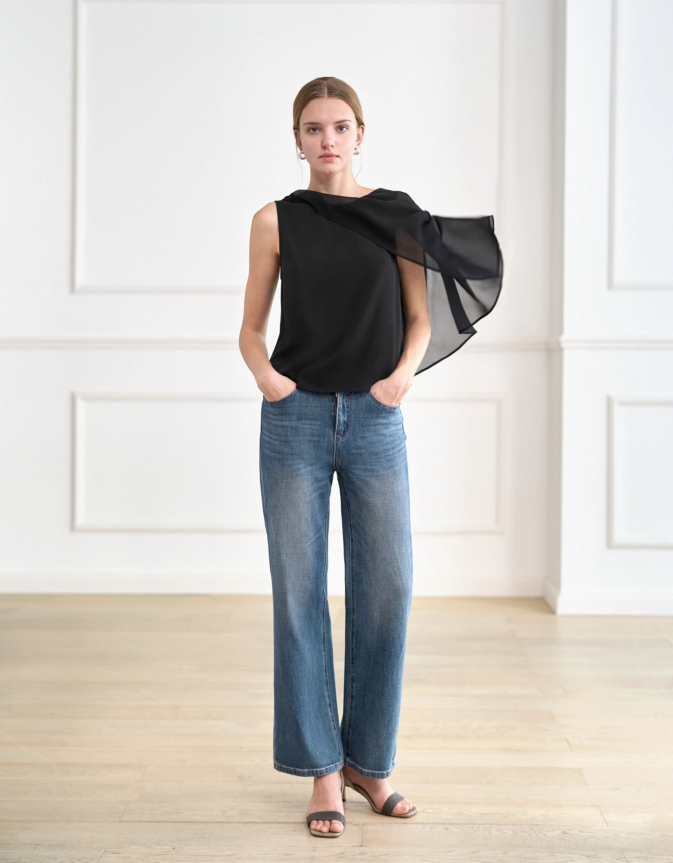 Chiffon Layer Sleeveless Top - Image 5