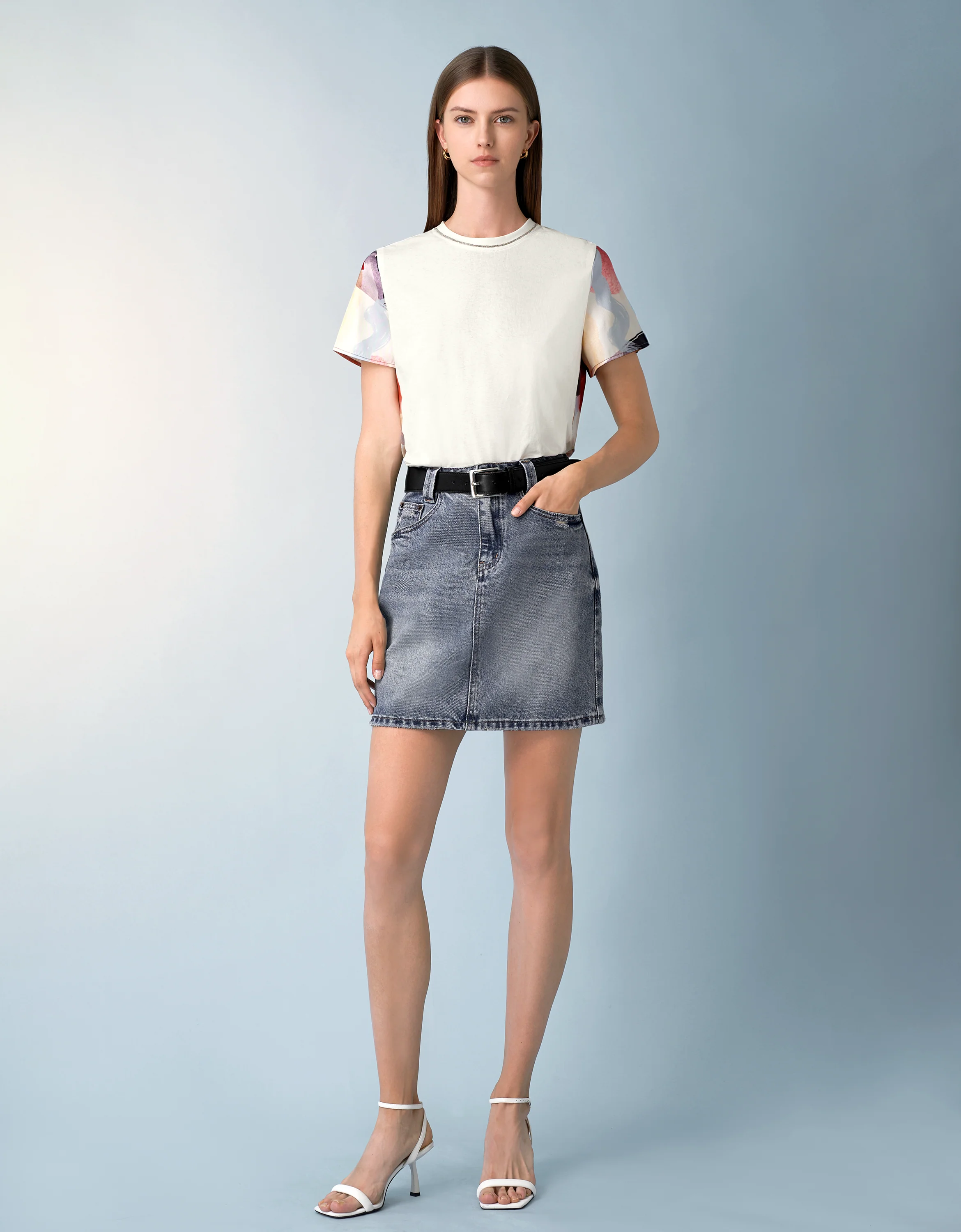 Colorblock Art Print T-shirt - Image 9