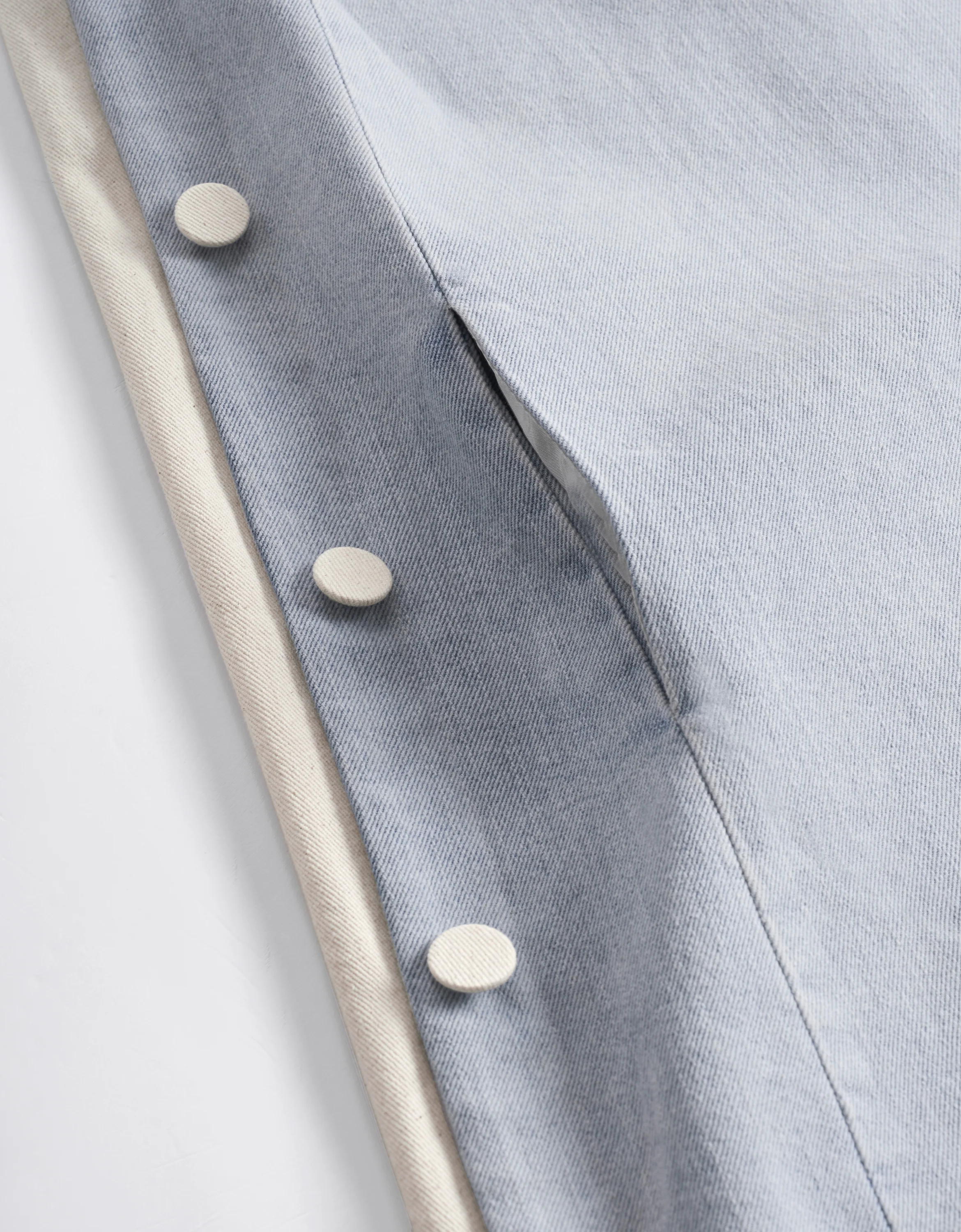 Colorblock Denim Shift Dress - Image 11