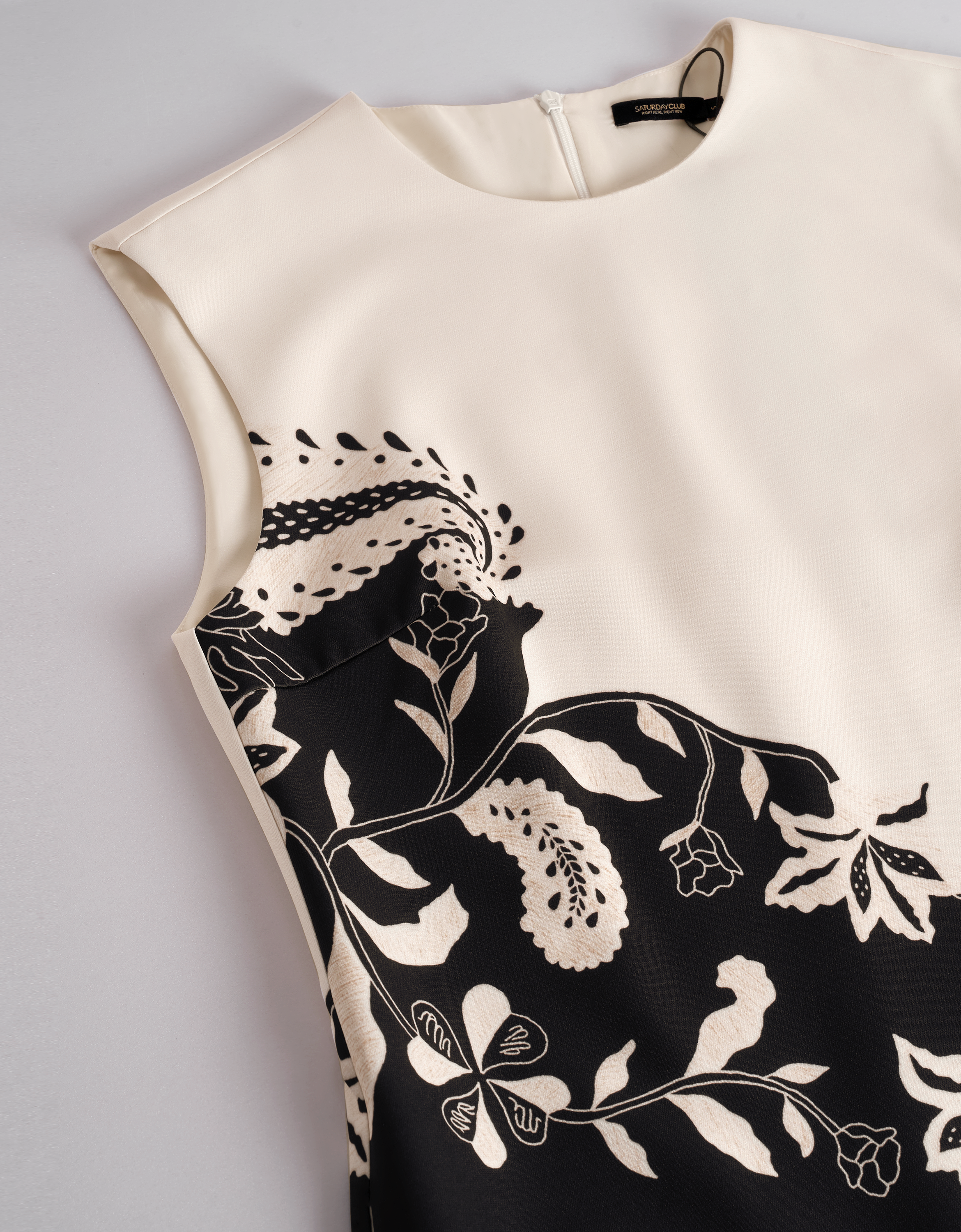 Colorblock Floral Print Sleeveless Dress - Image 12