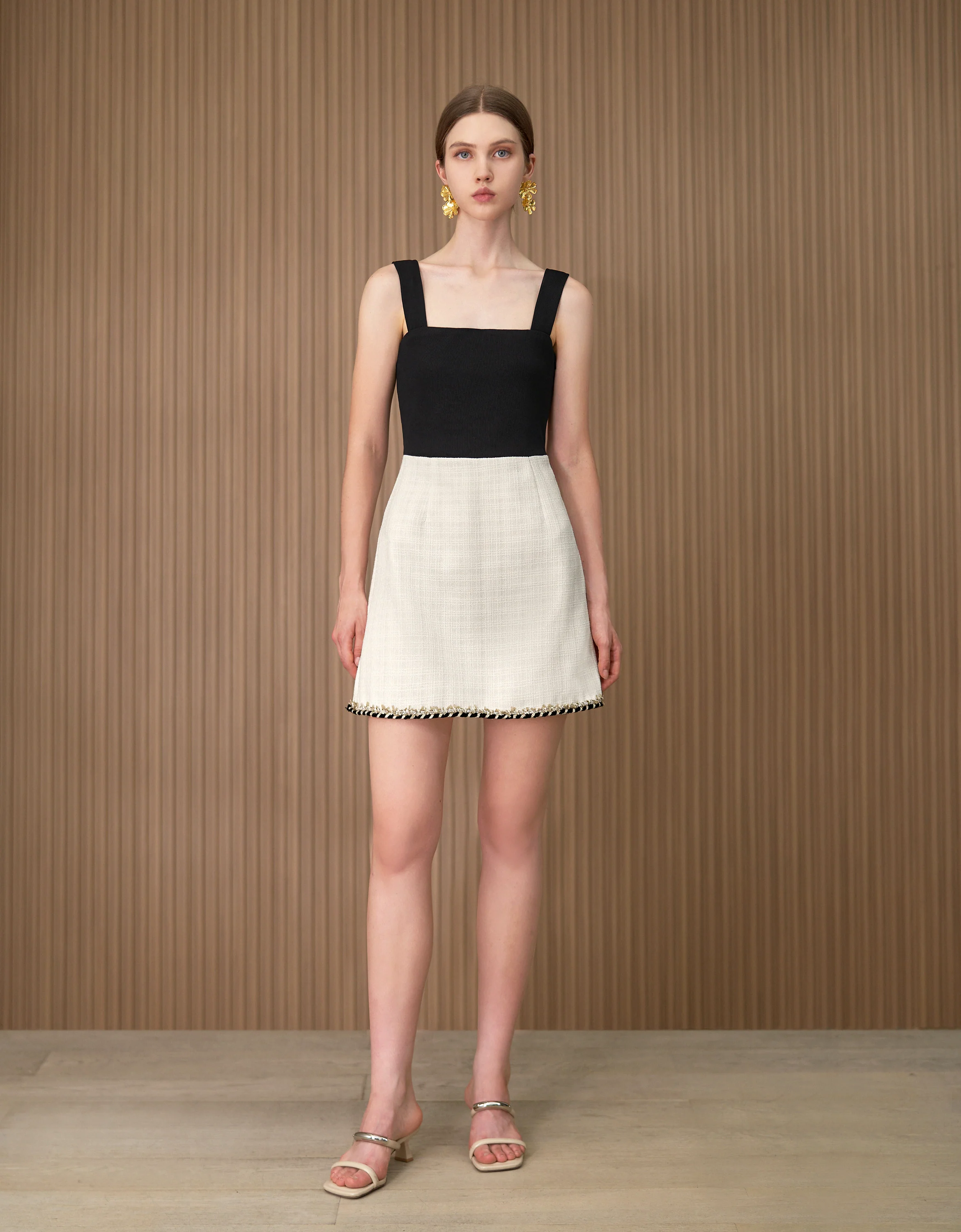 Colorblock High Waist Sleeveless Dress - Image 3