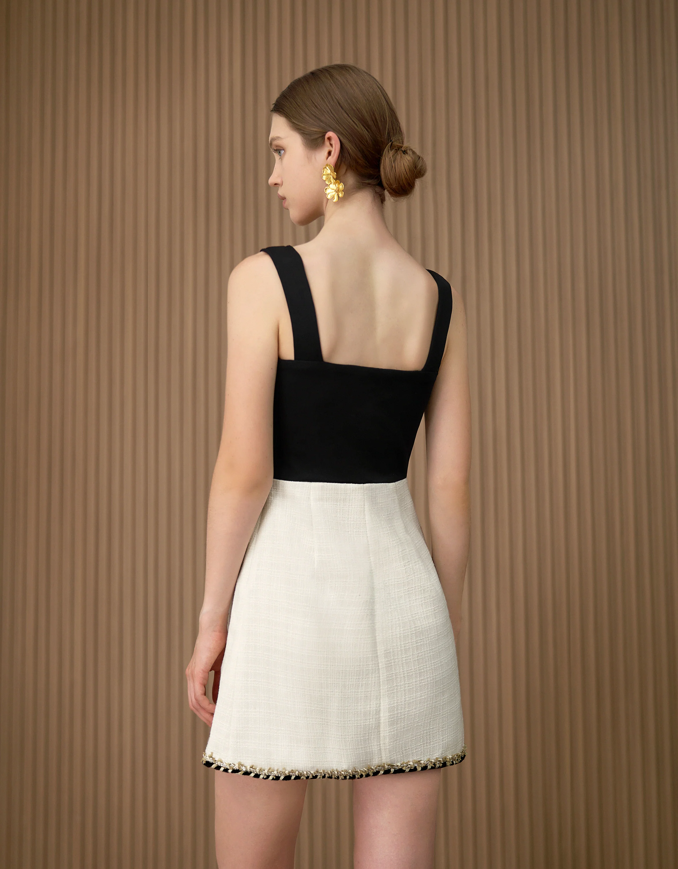 Colorblock High Waist Sleeveless Dress - Image 4