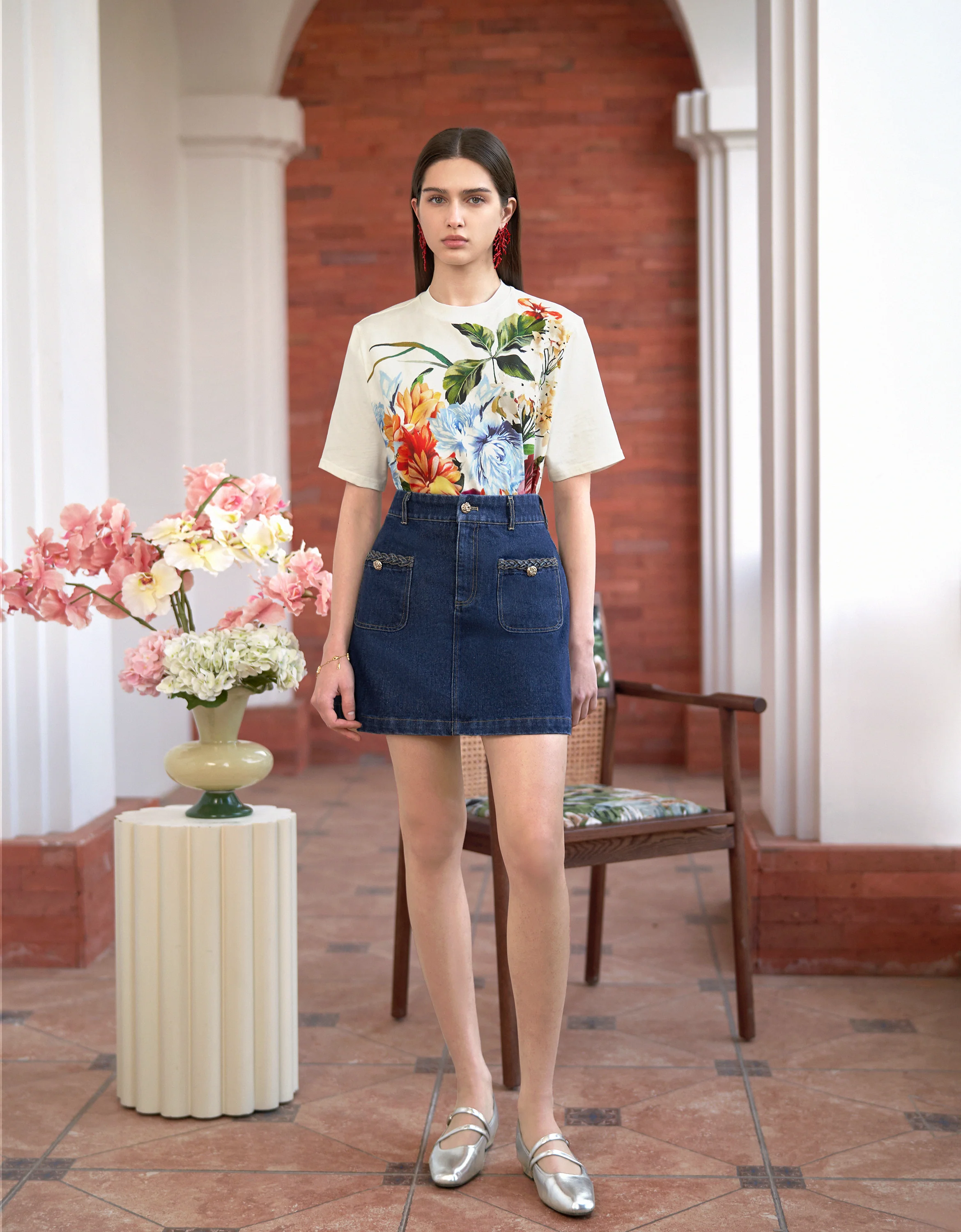 Colorful Floral Print T-Shirt - Image 6
