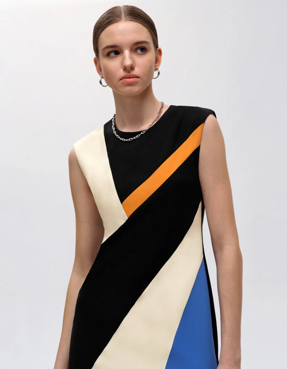 Colourblock Sleeveless Dress - Image 4