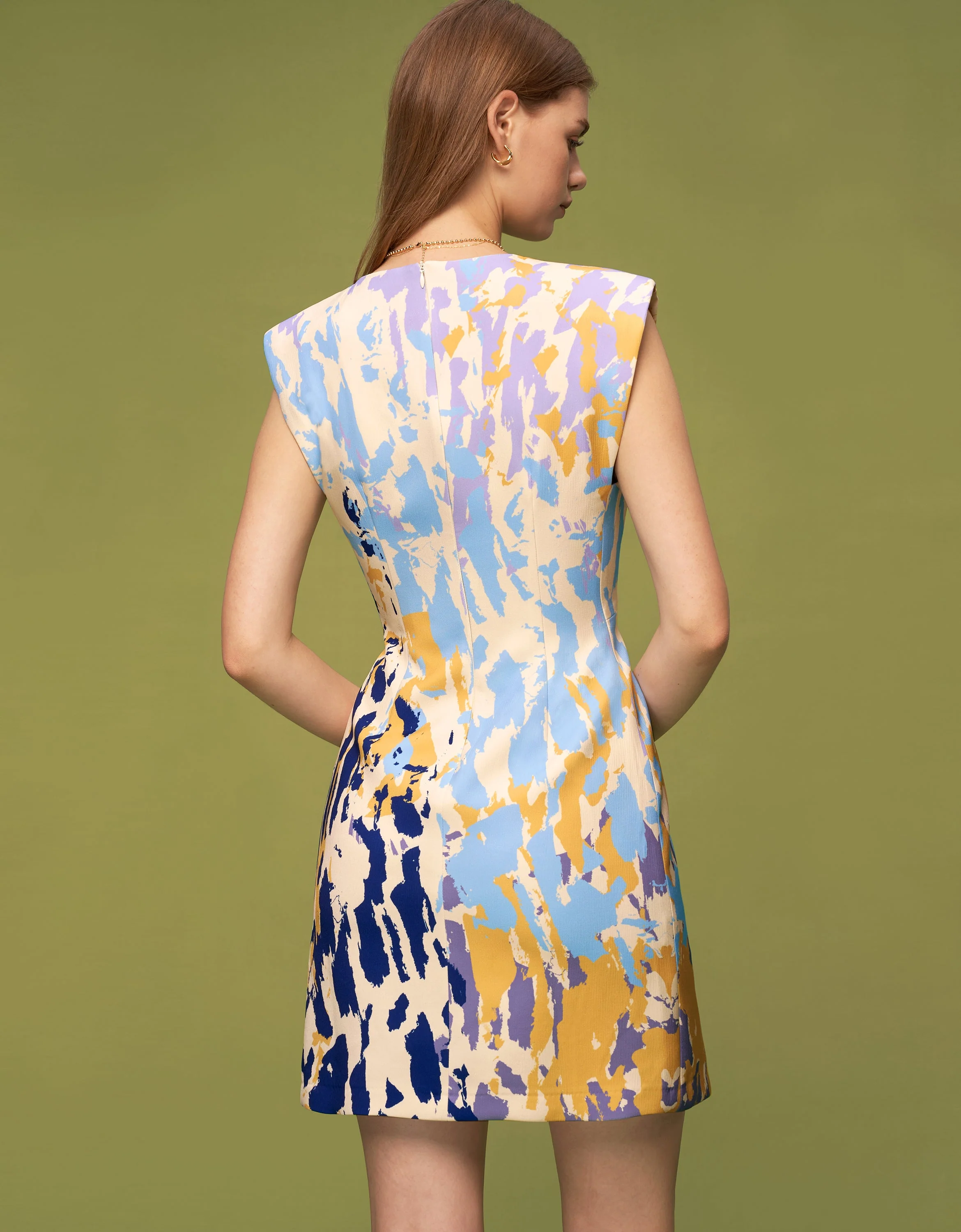 Coloured Art Print Shift Dress - Image 3