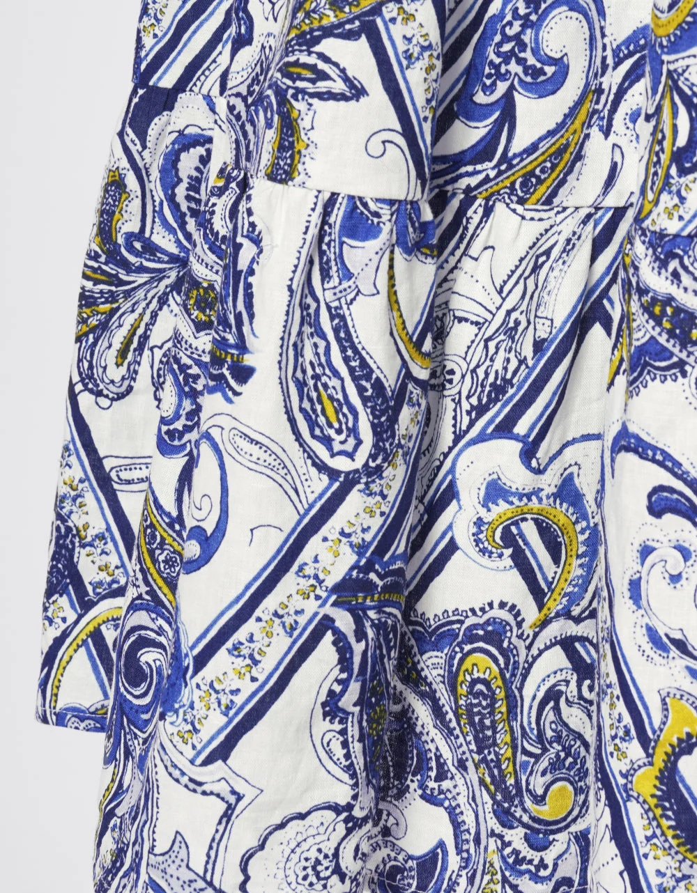 Contrast Bodice Printed Bottom Dress - Image 6