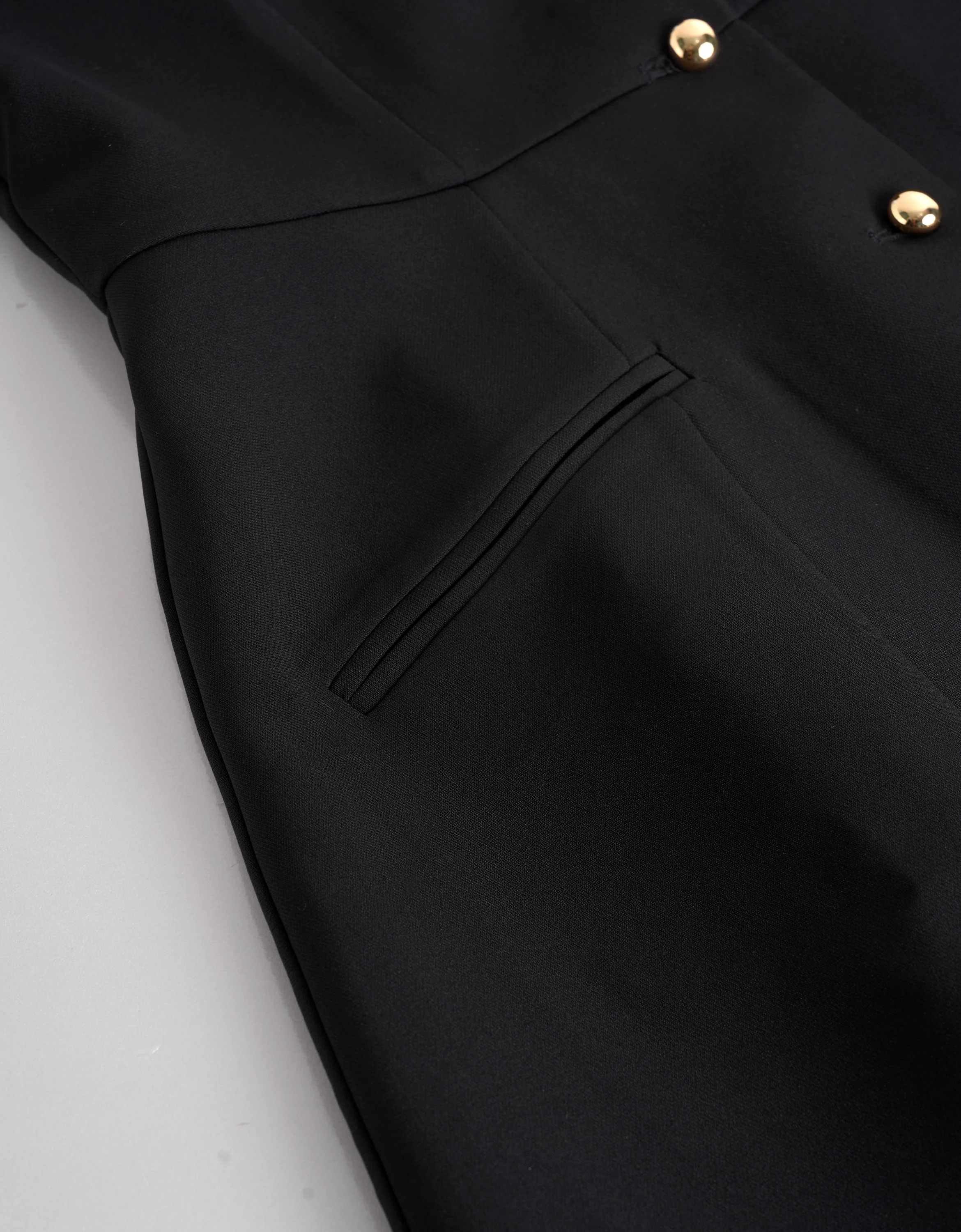 Contrast Collar Button Front Sleeveless Dress - Image 7