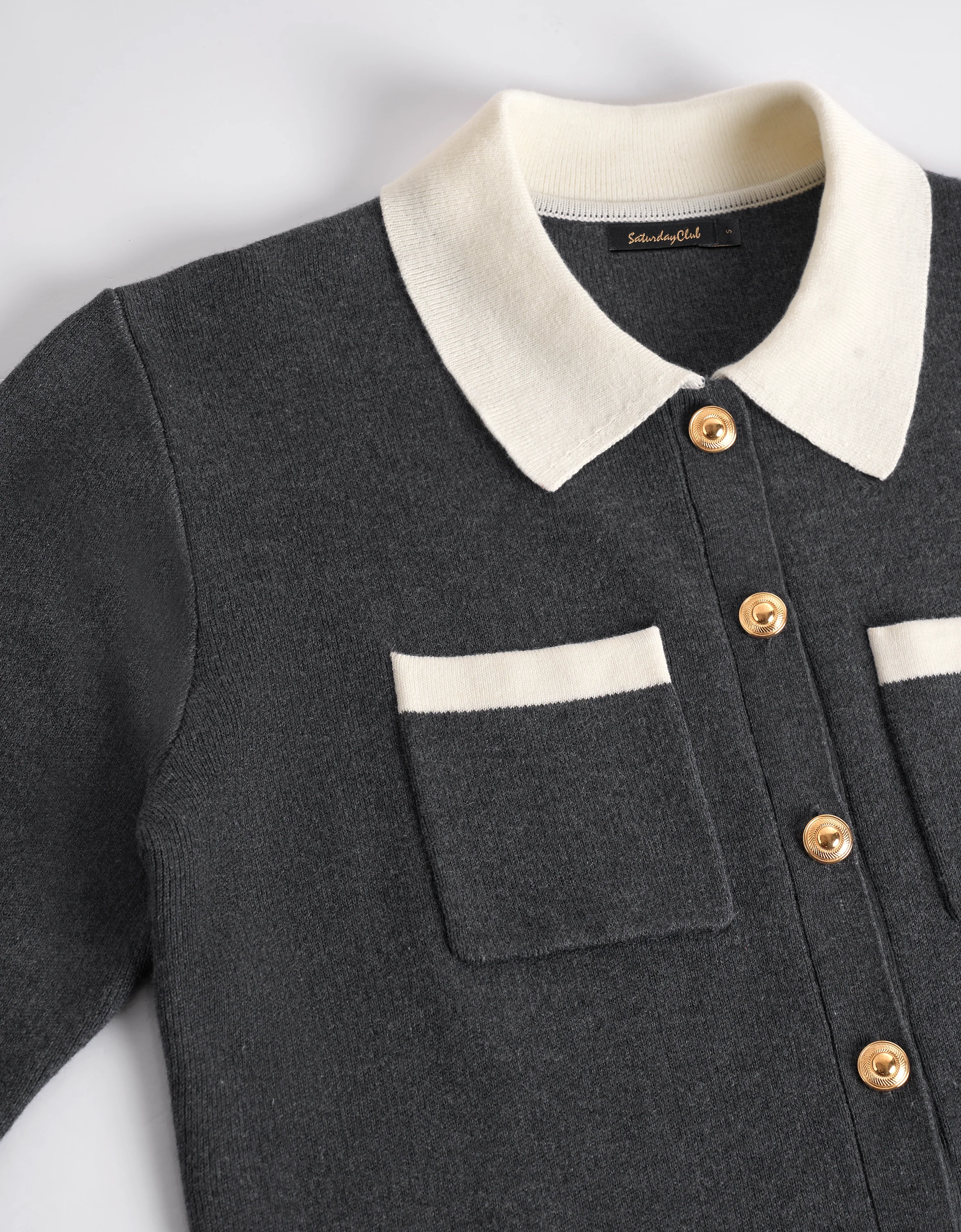 Contrast Detail Button Front Jacket - Image 7
