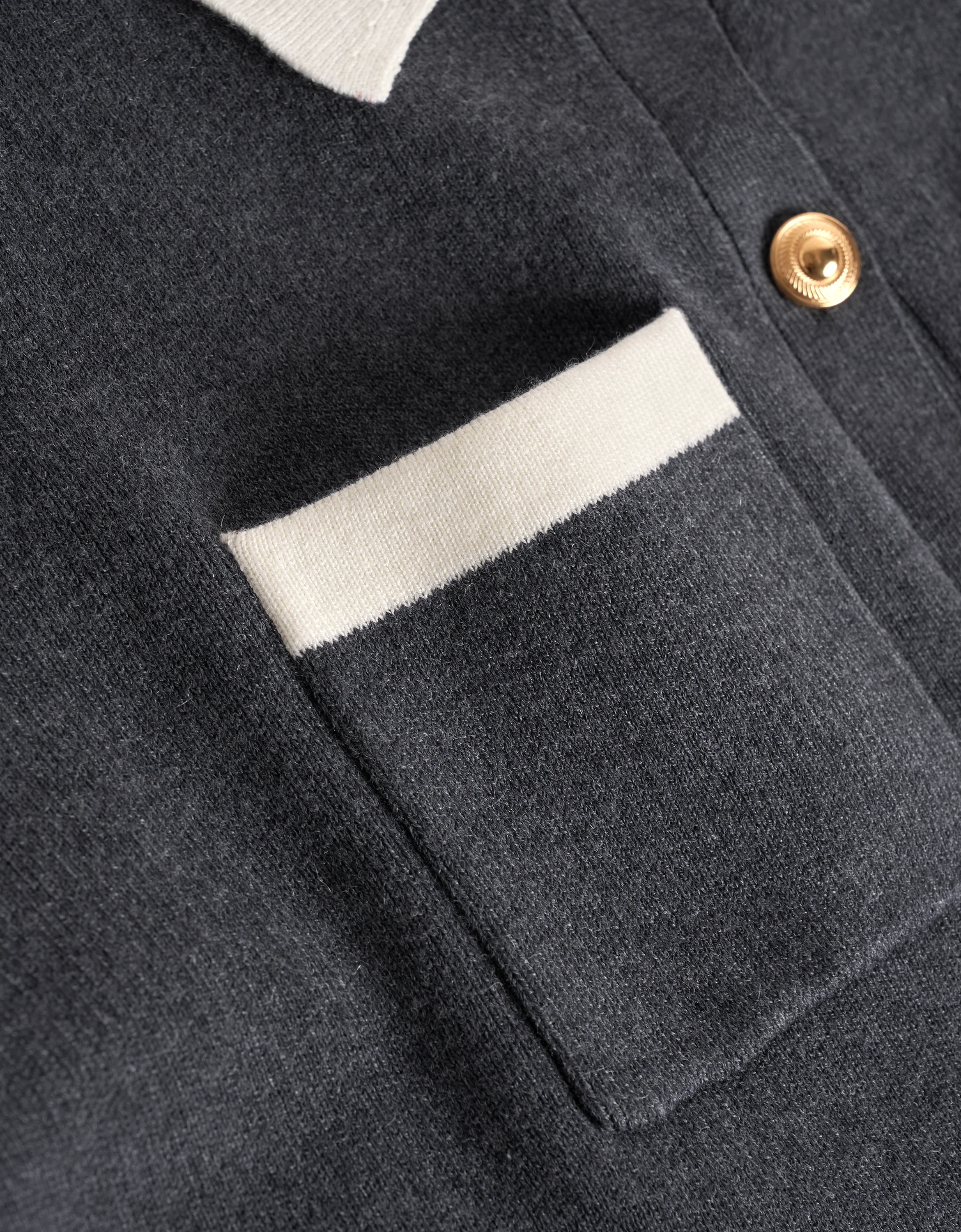 Contrast Detail Button Front Jacket - Image 8