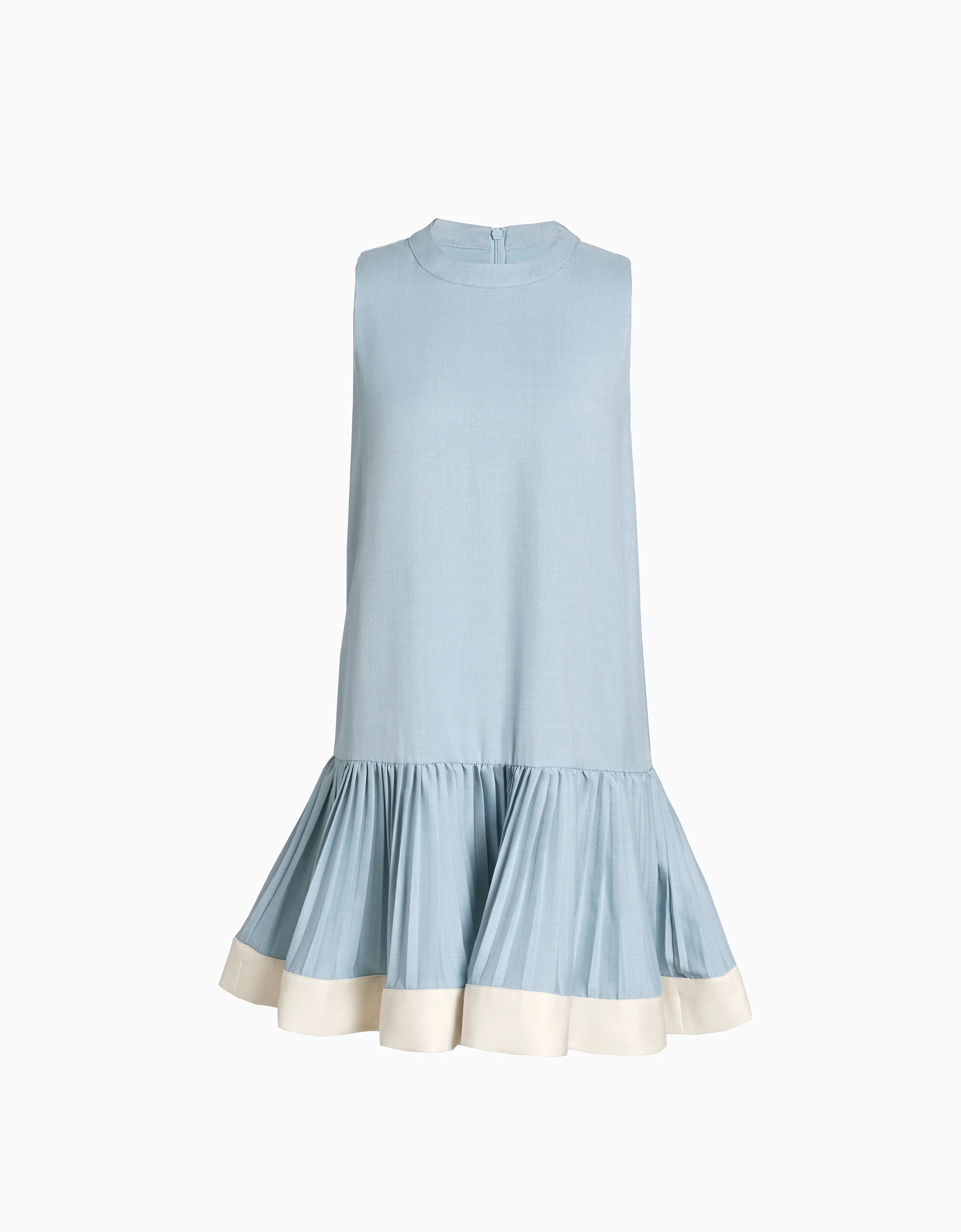 Contrast Hem Pleated Drop Waist Dress - Image 8