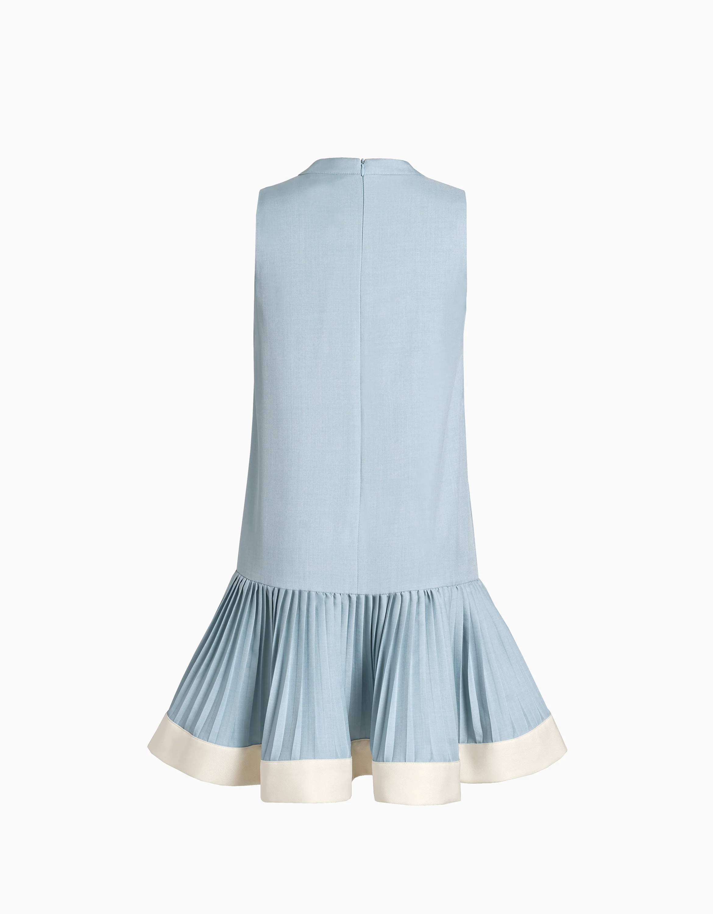 Contrast Hem Pleated Drop Waist Dress - Image 9