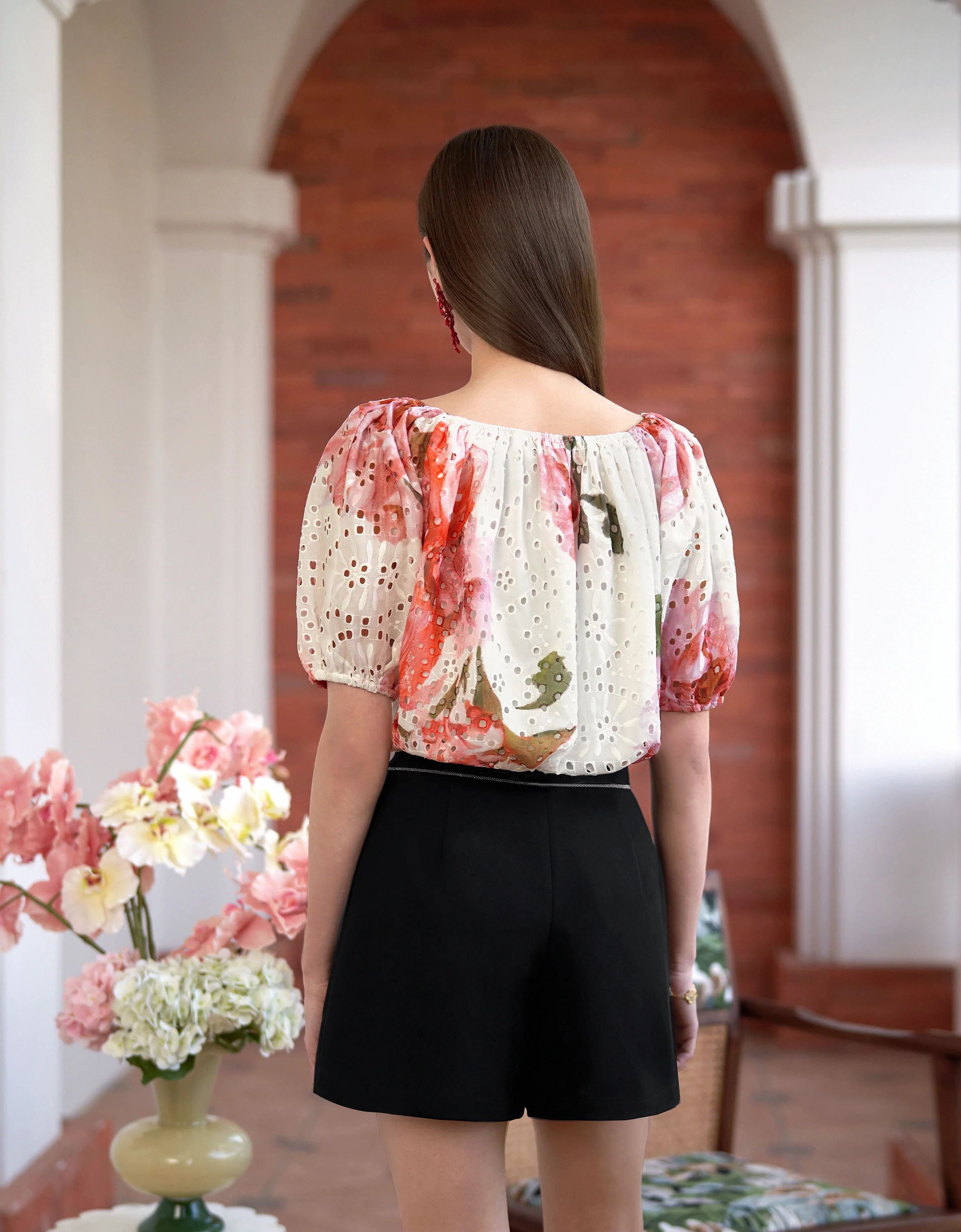 Contrast Piping A-line Shorts - Image 5