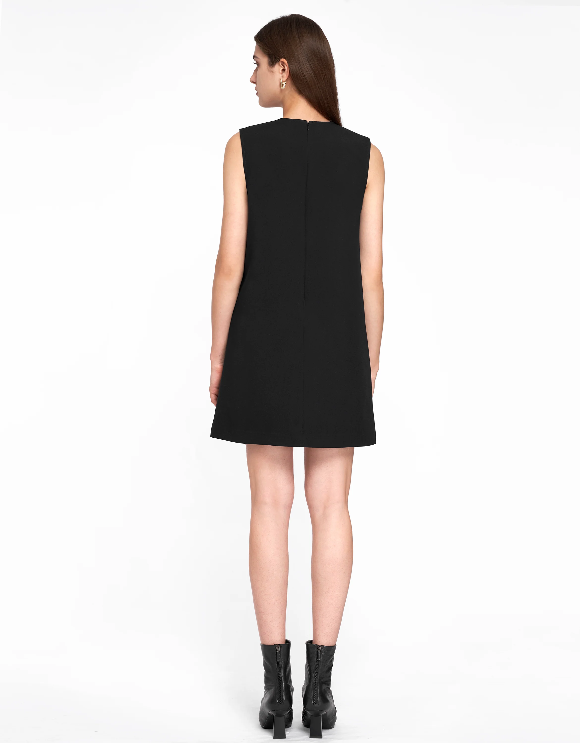 Contrast Pleated Panel Sleeveless Dress - Image 8