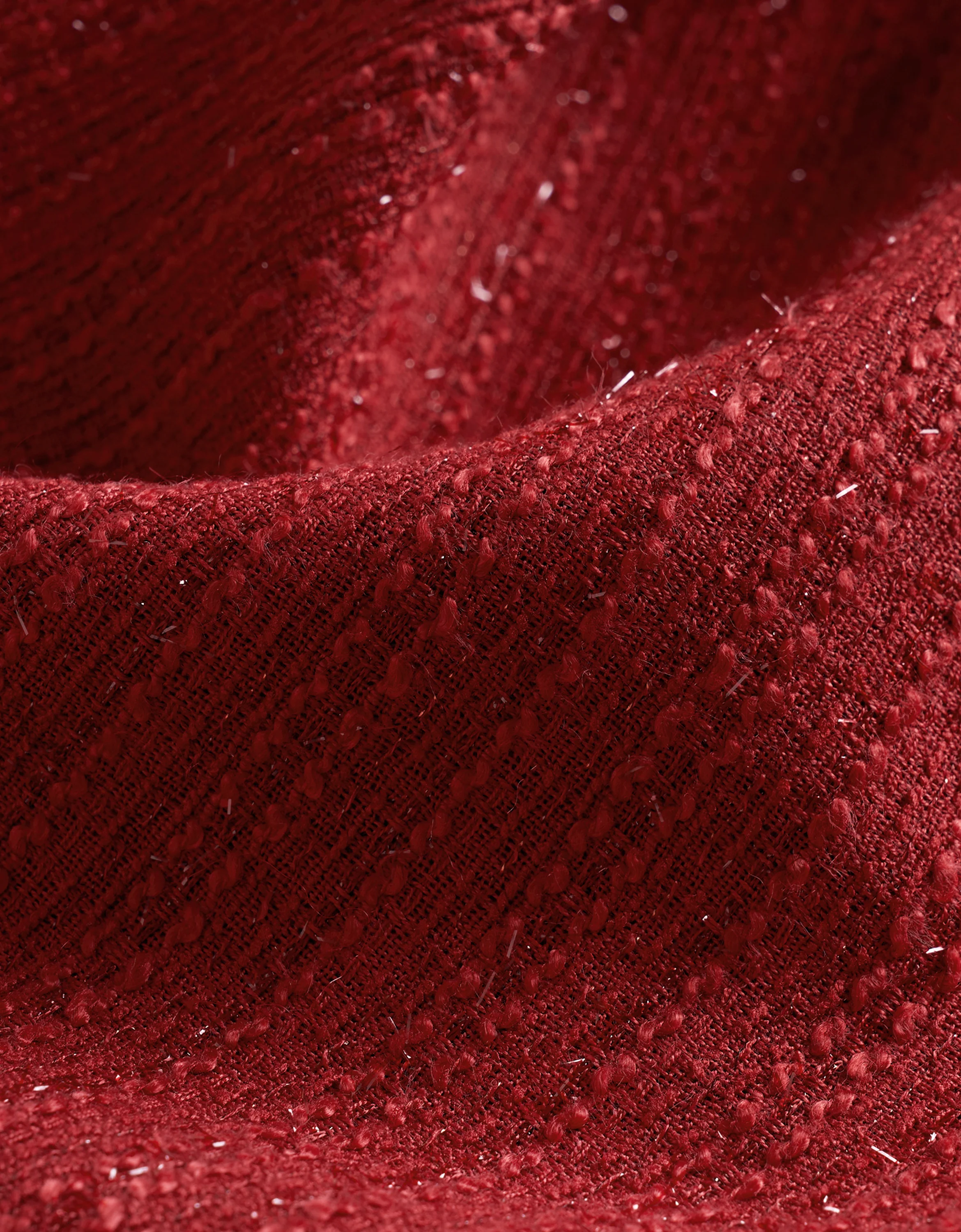 Contrast Textured Skirt Sleeveless Midi Dress - Image 7