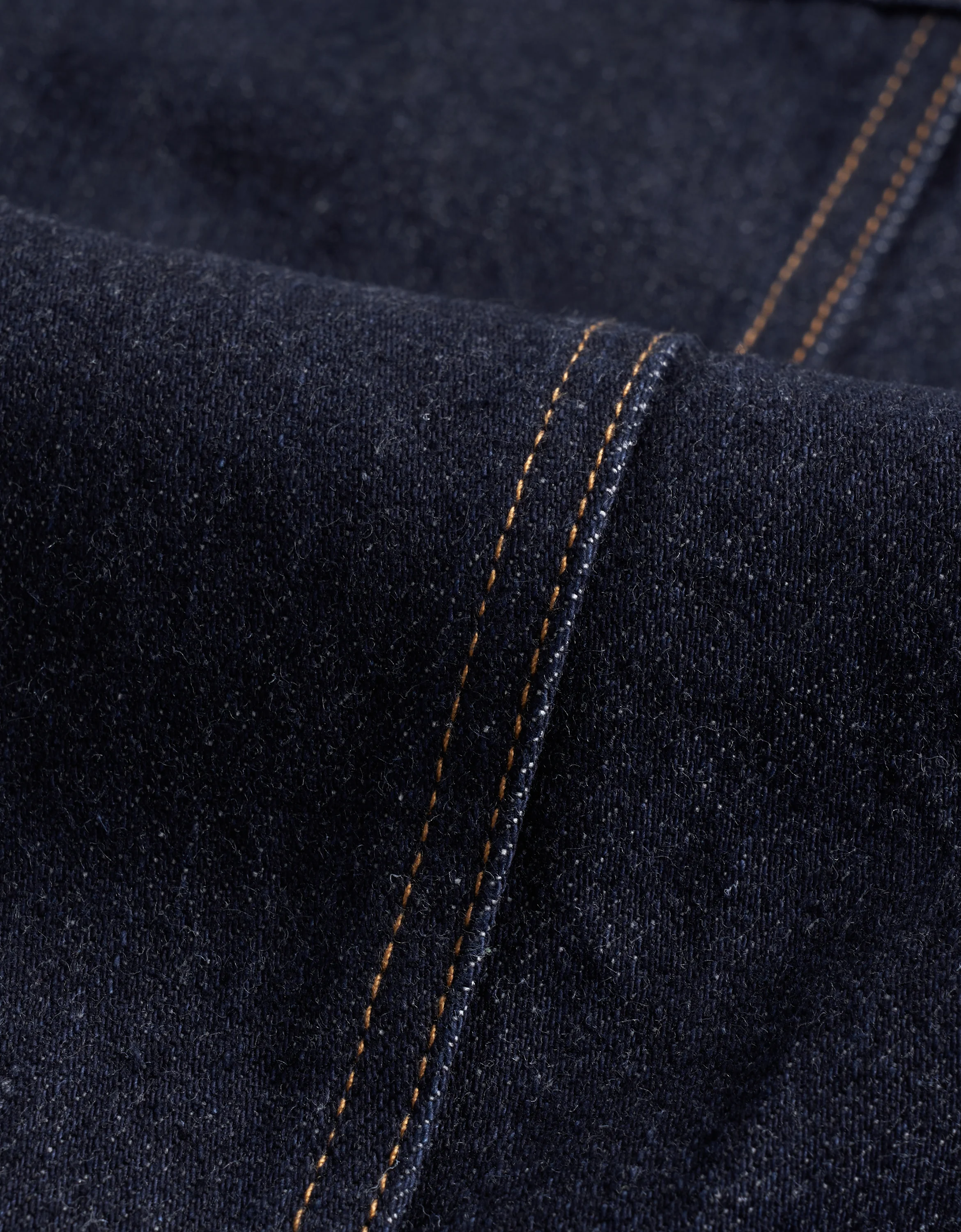 Contrast Topstitch U-neck Denim Dress - Image 8