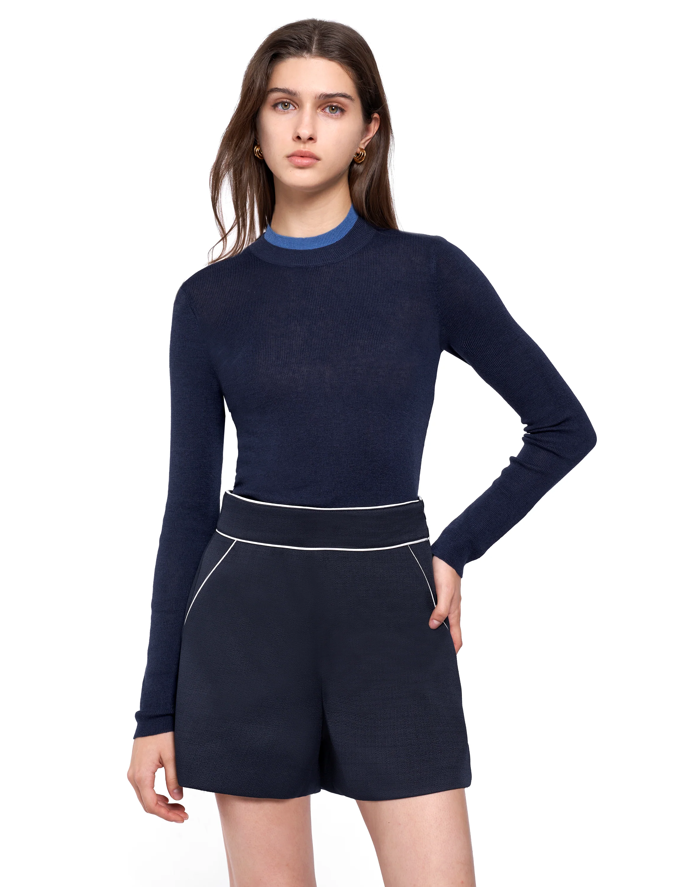 Contrast Trim Shorts - Image 14