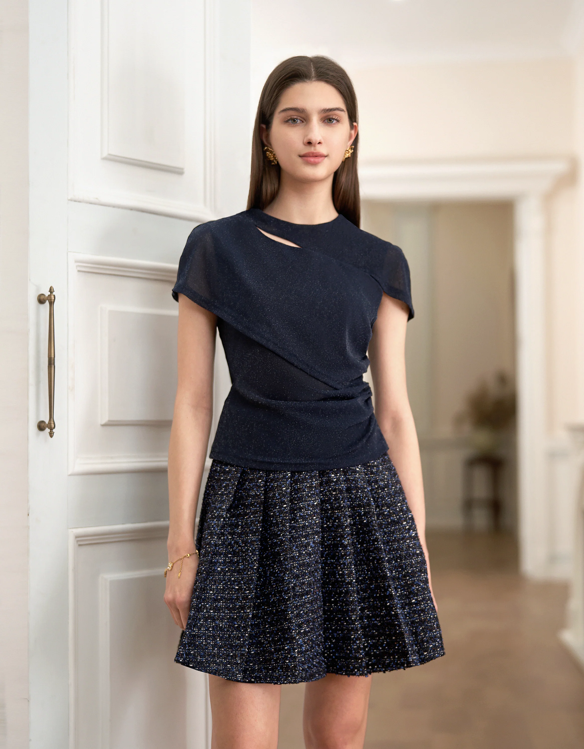Cutout Front Wrap Knit Top - Image 11