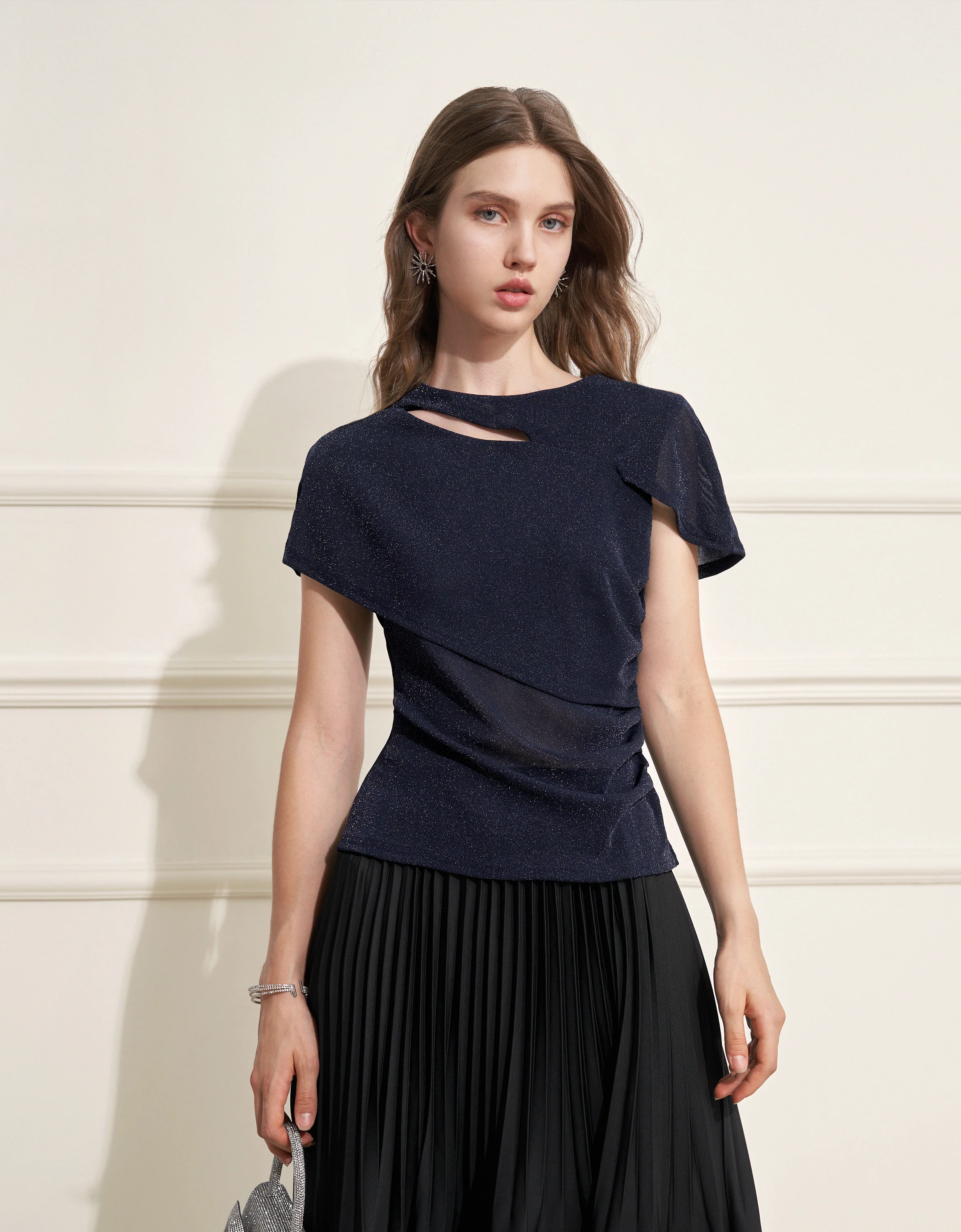 Cutout Front Wrap Knit Top - Image 13