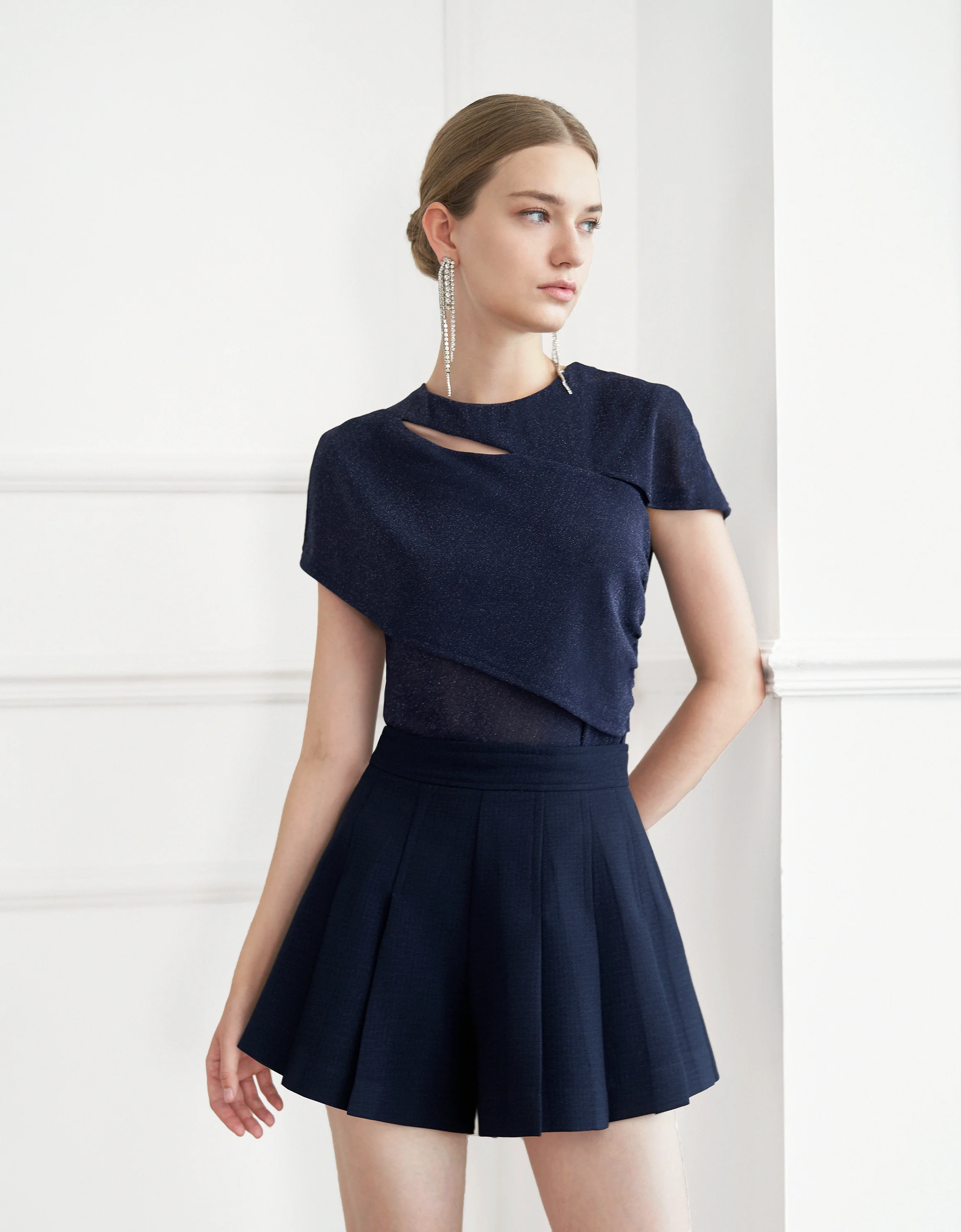 Cutout Front Wrap Knit Top - Image 14