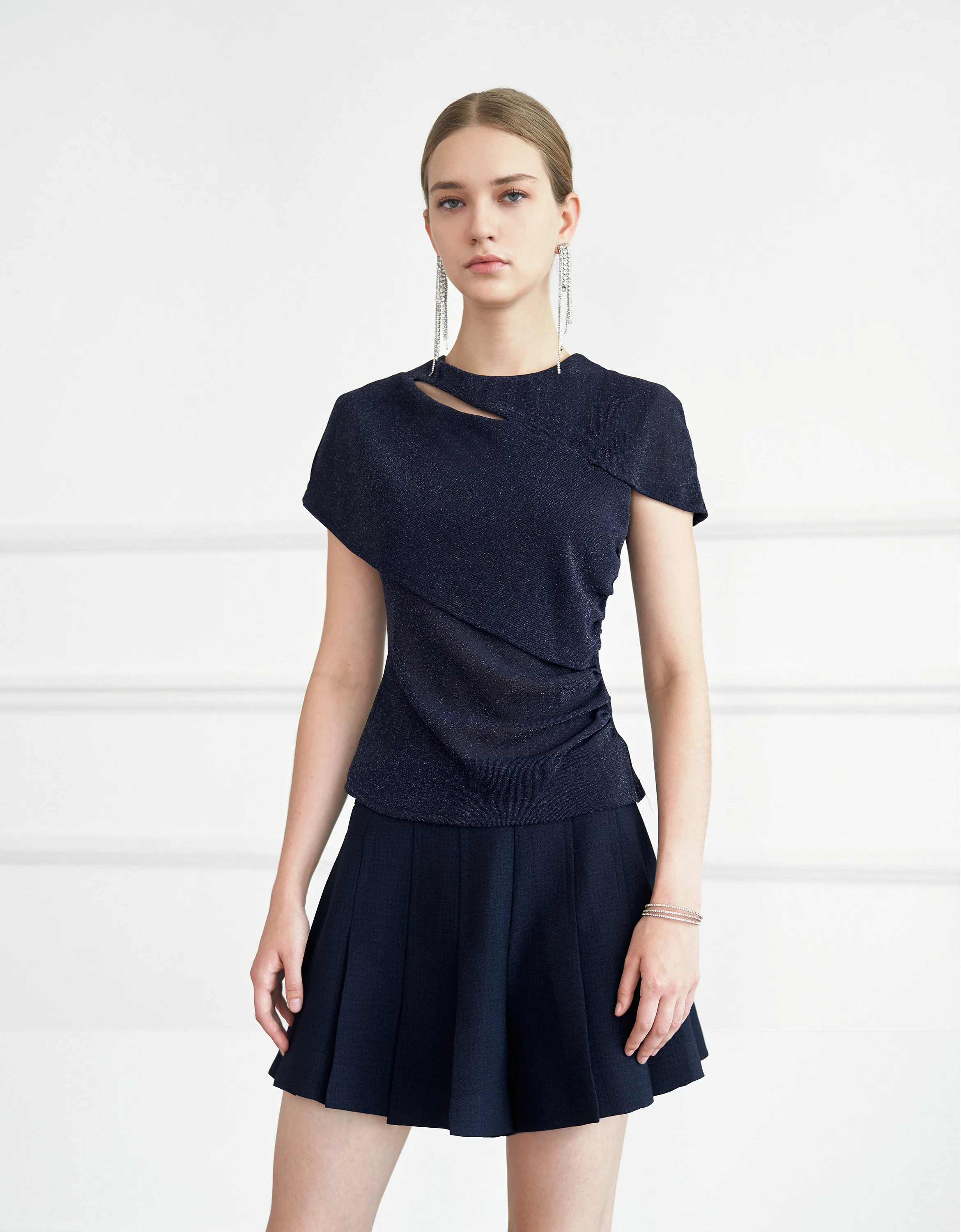Cutout Front Wrap Knit Top - Image 17