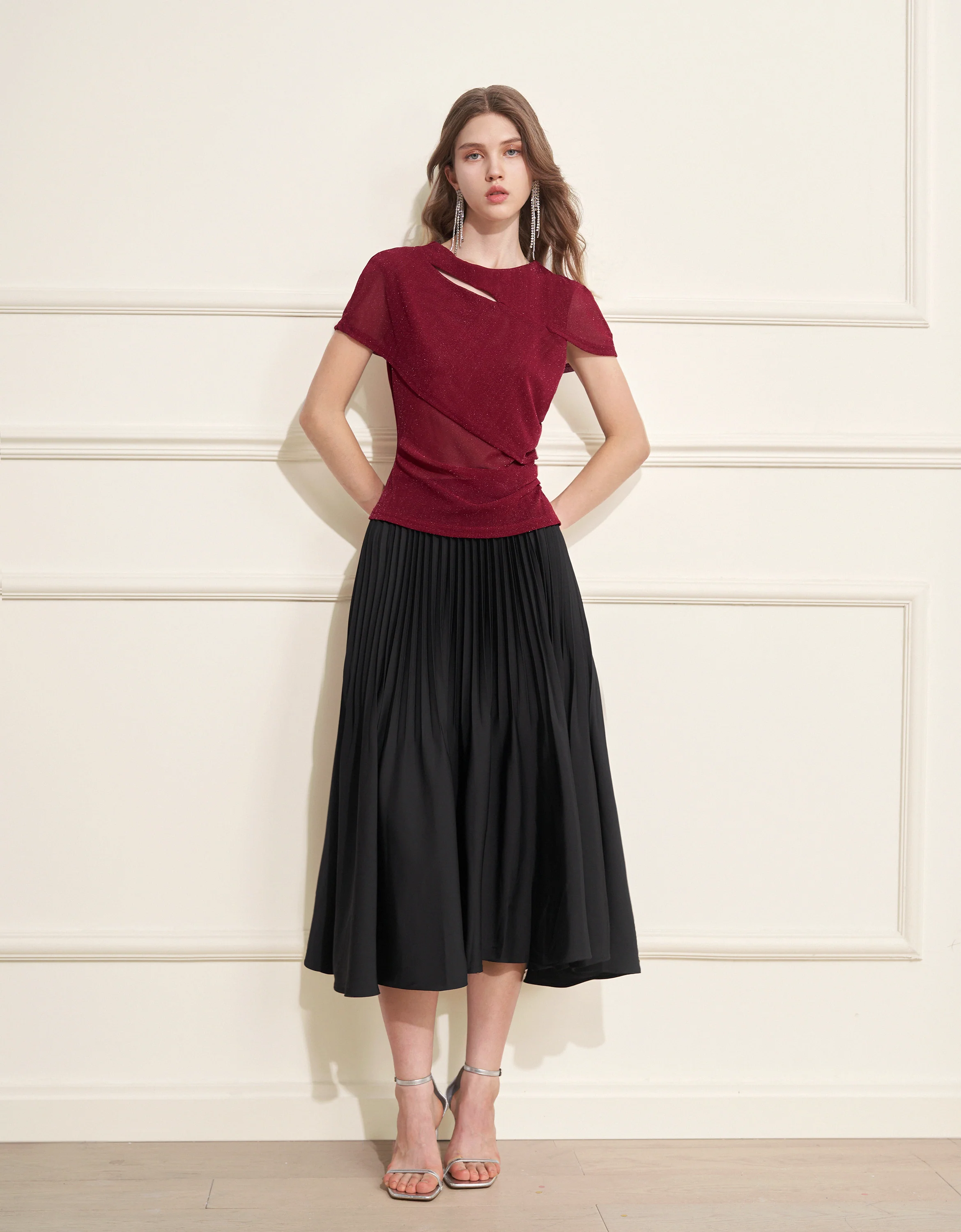 Cutout Front Wrap Knit Top - Image 4