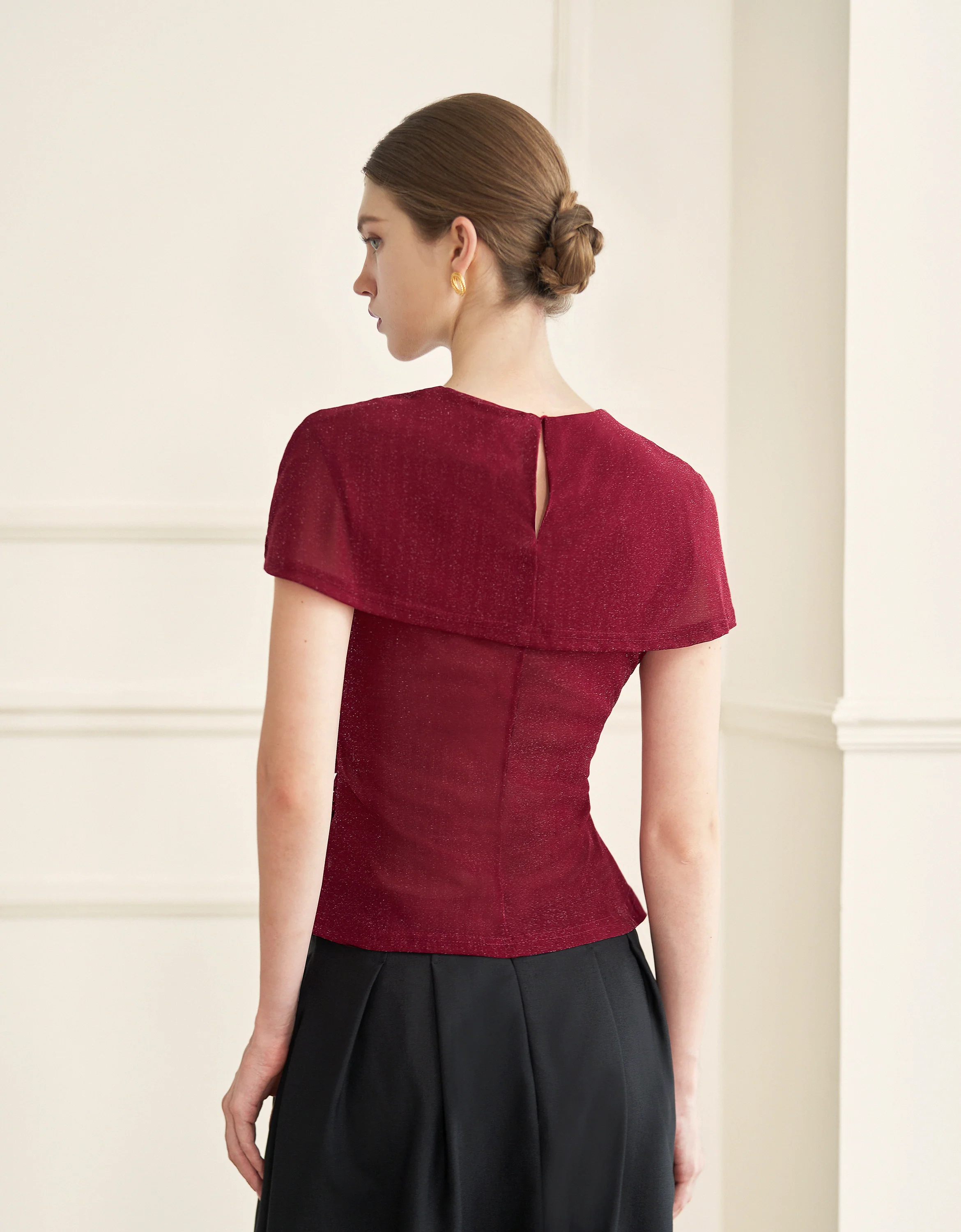 Cutout Front Wrap Knit Top - Image 5