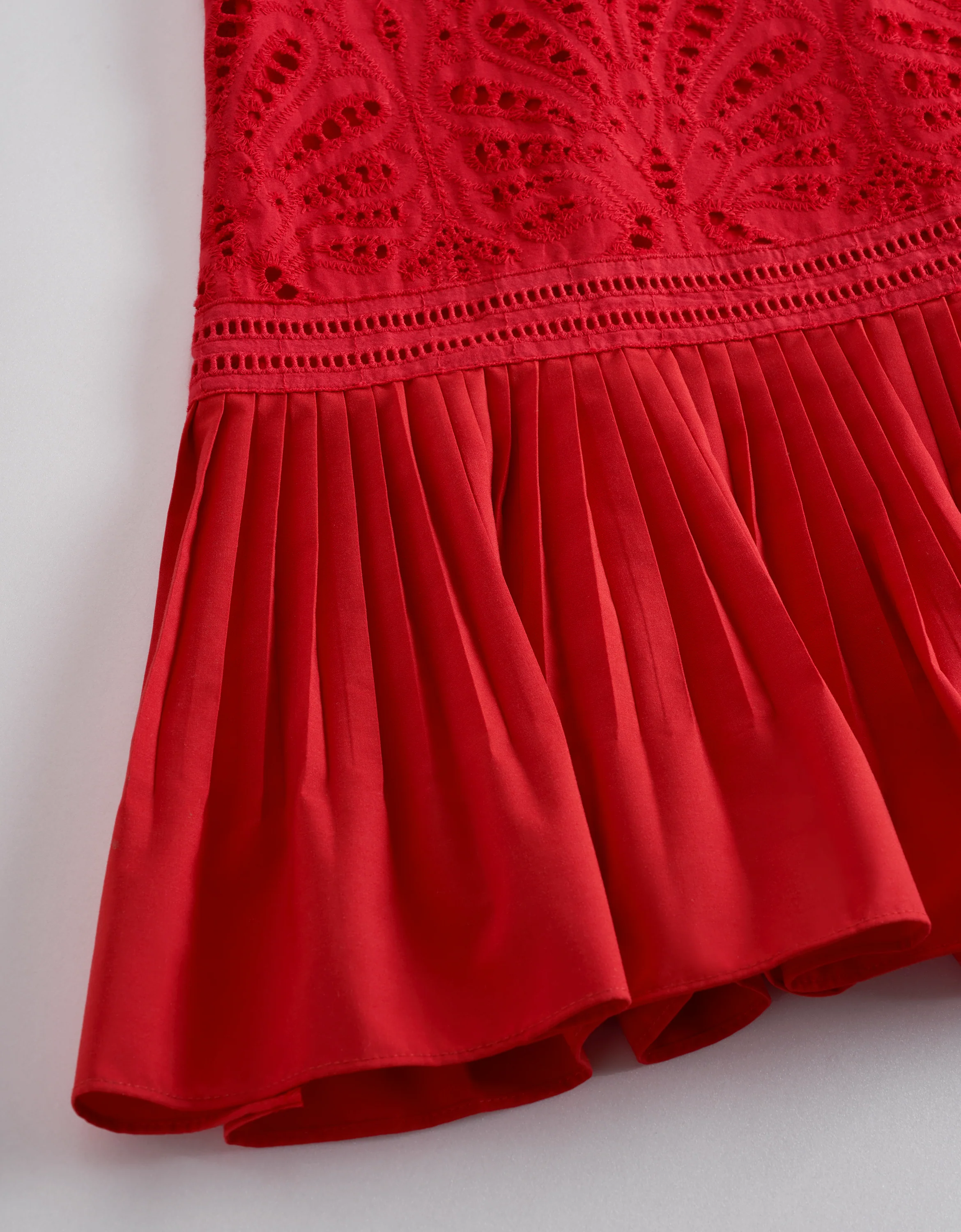 Cutwork Embroidery Pleated Dress - Image 14