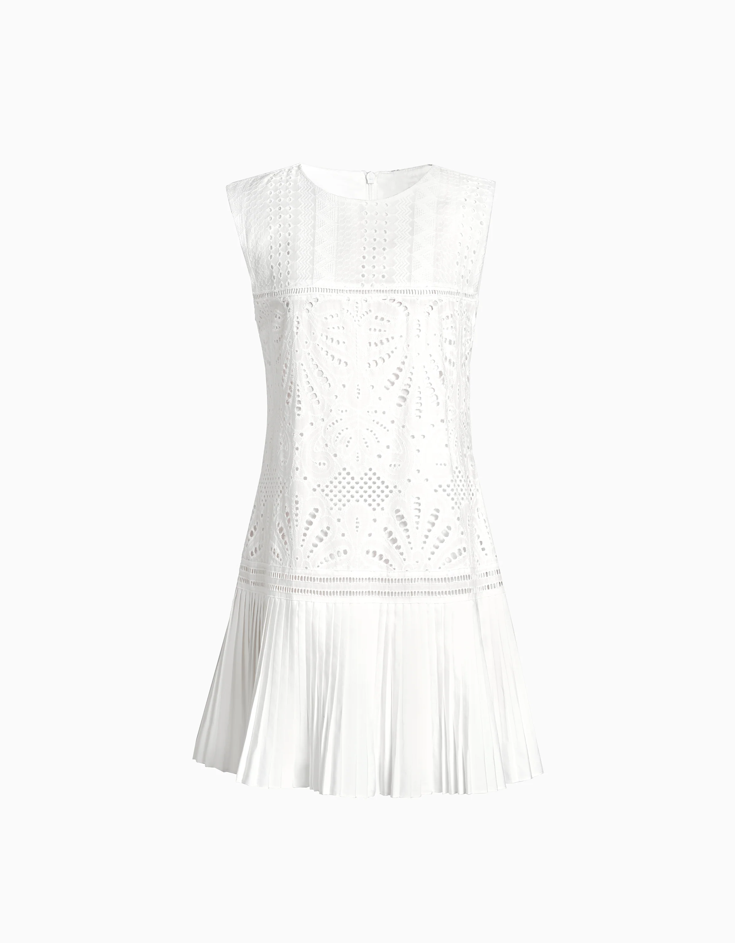 Cutwork Embroidery Pleated Dress - Image 8
