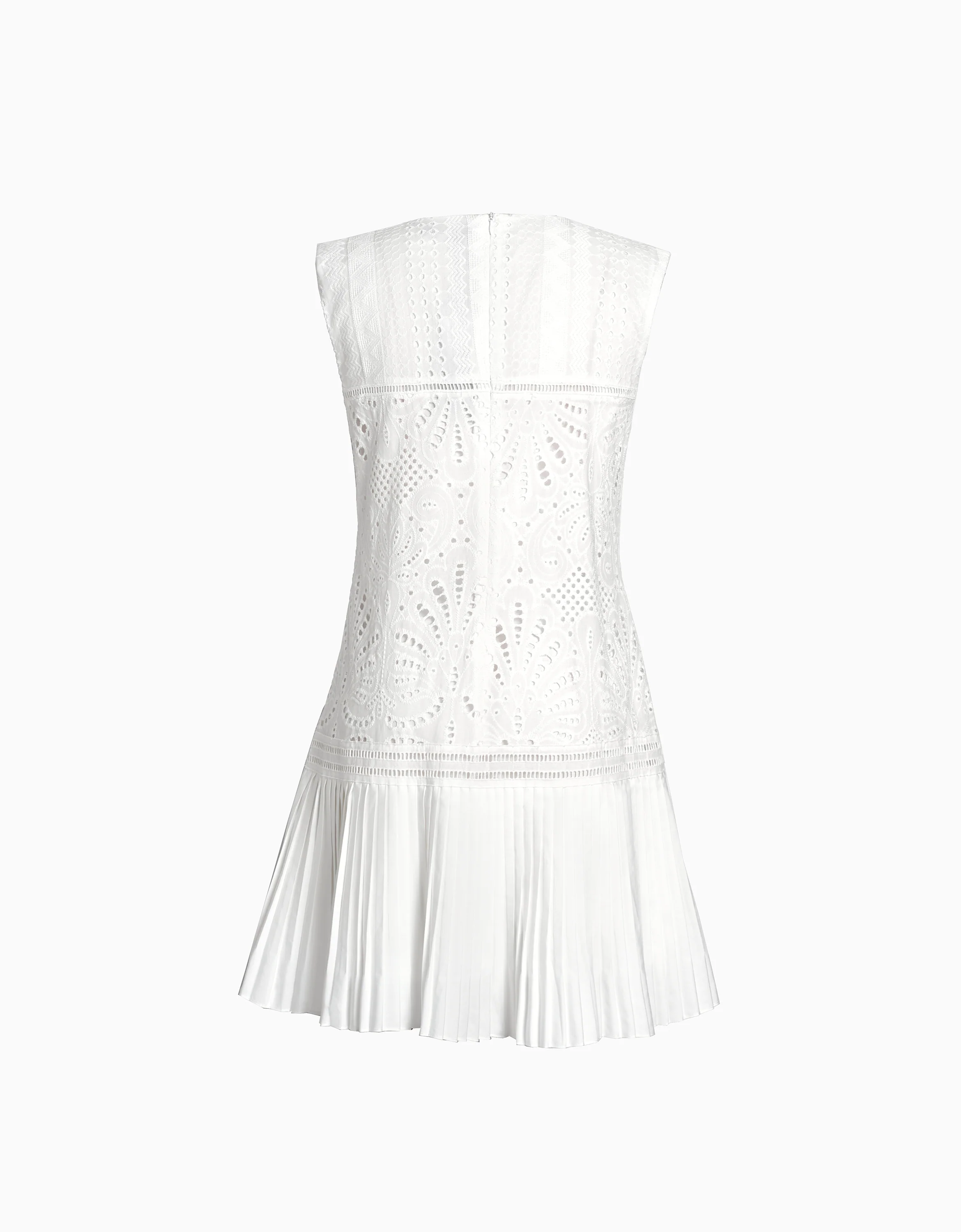 Cutwork Embroidery Pleated Dress - Image 9