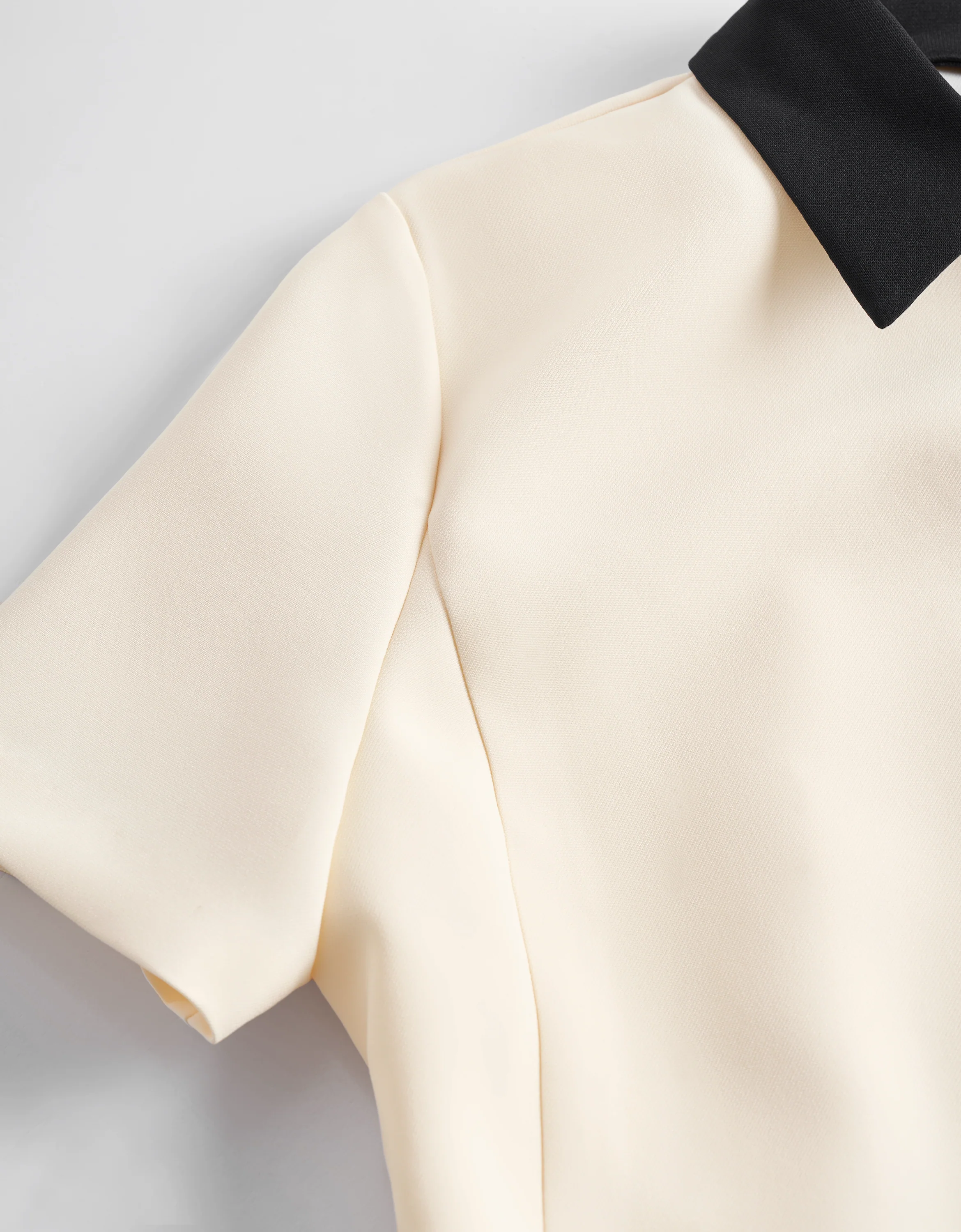 Detachable Collar Short Sleeve Dress - Image 31