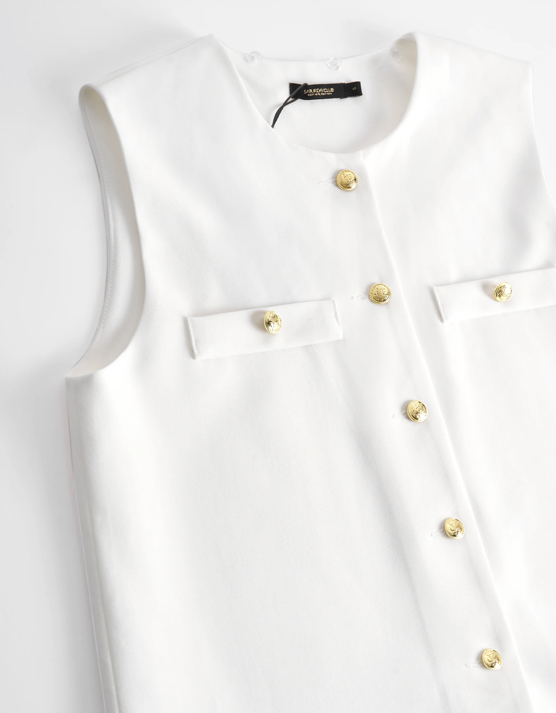 Detachable Collar Stripe Pleated Dress - Image 7