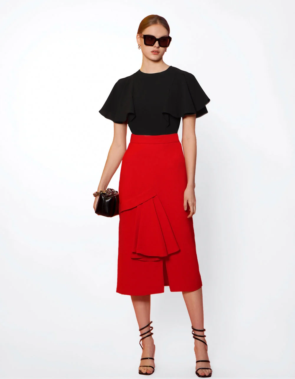 Drape Front Midi Skirt - Image 10