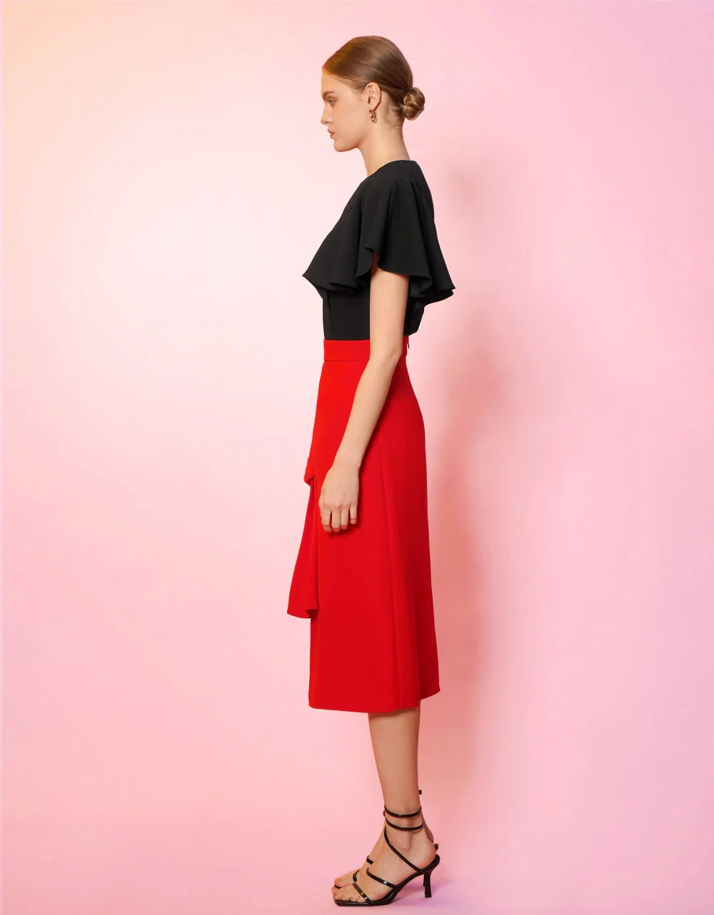 Drape Front Midi Skirt - Image 6