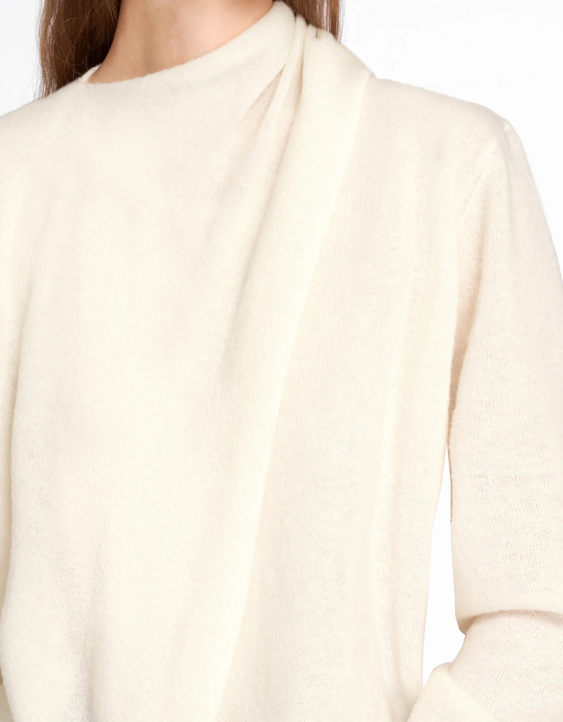 Draped Scarf Sweater - Image 4