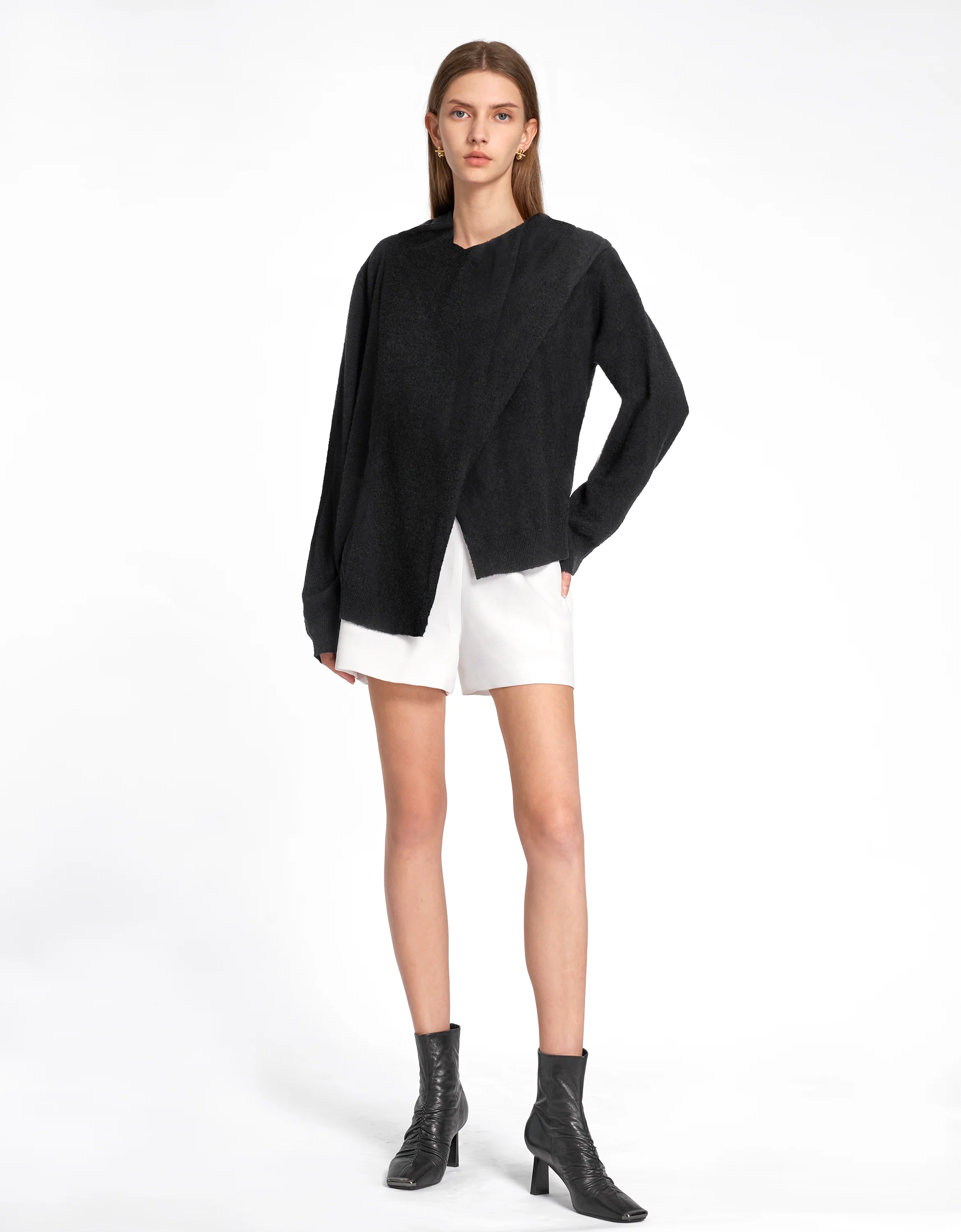 Draped Scarf Sweater - Image 5