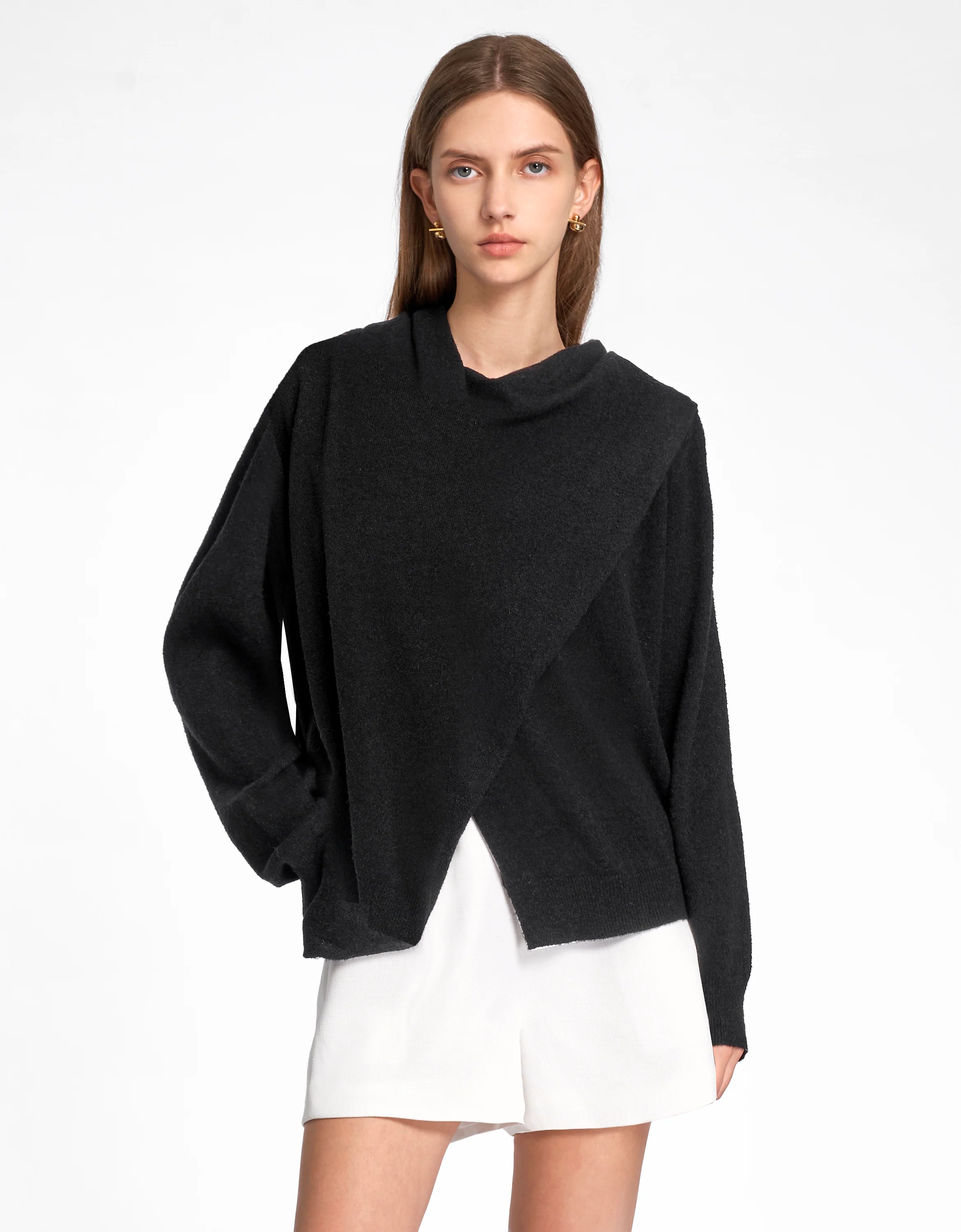 Draped Scarf Sweater - Image 7