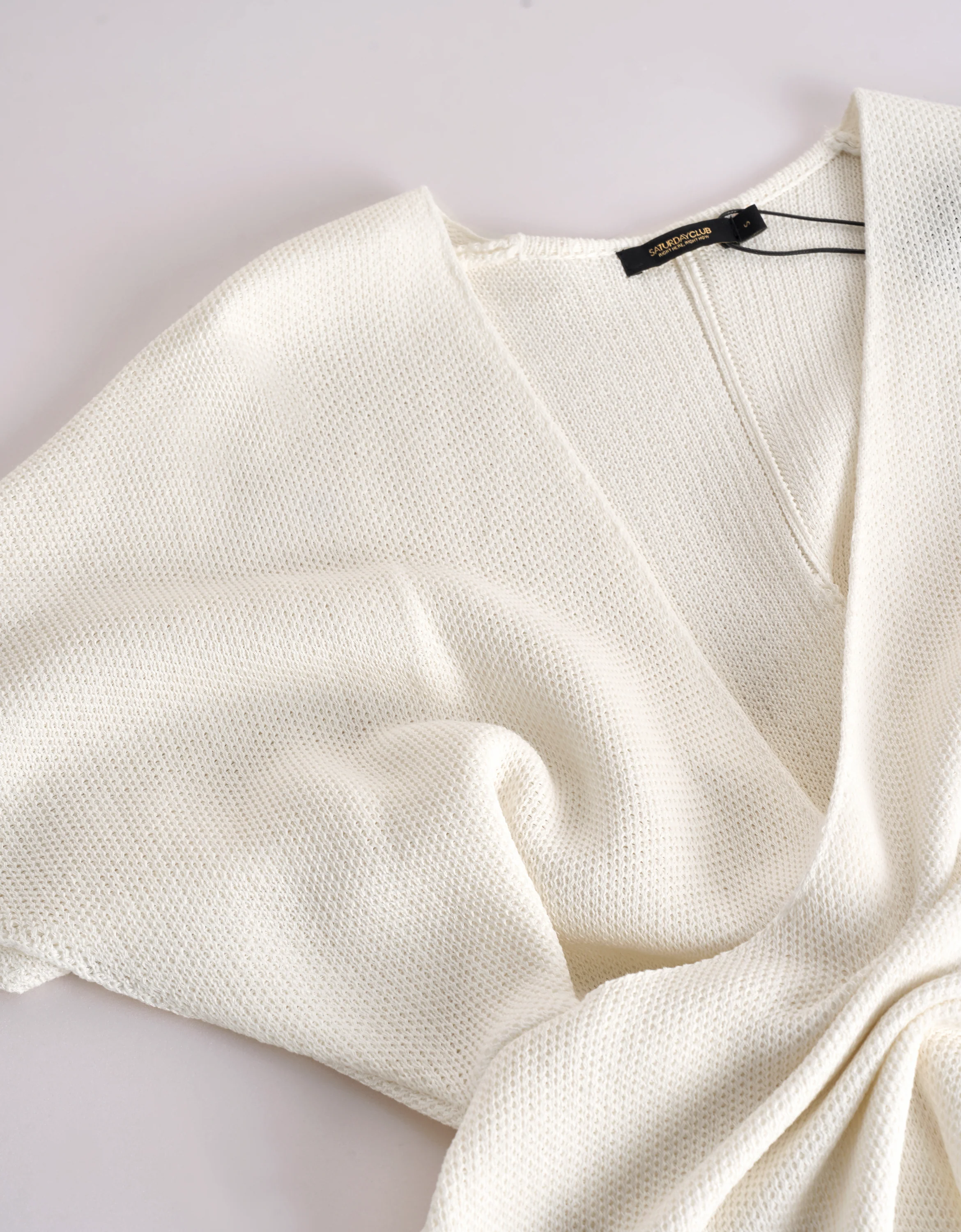 Drop Shoulder Twisted Knit Top - Image 5