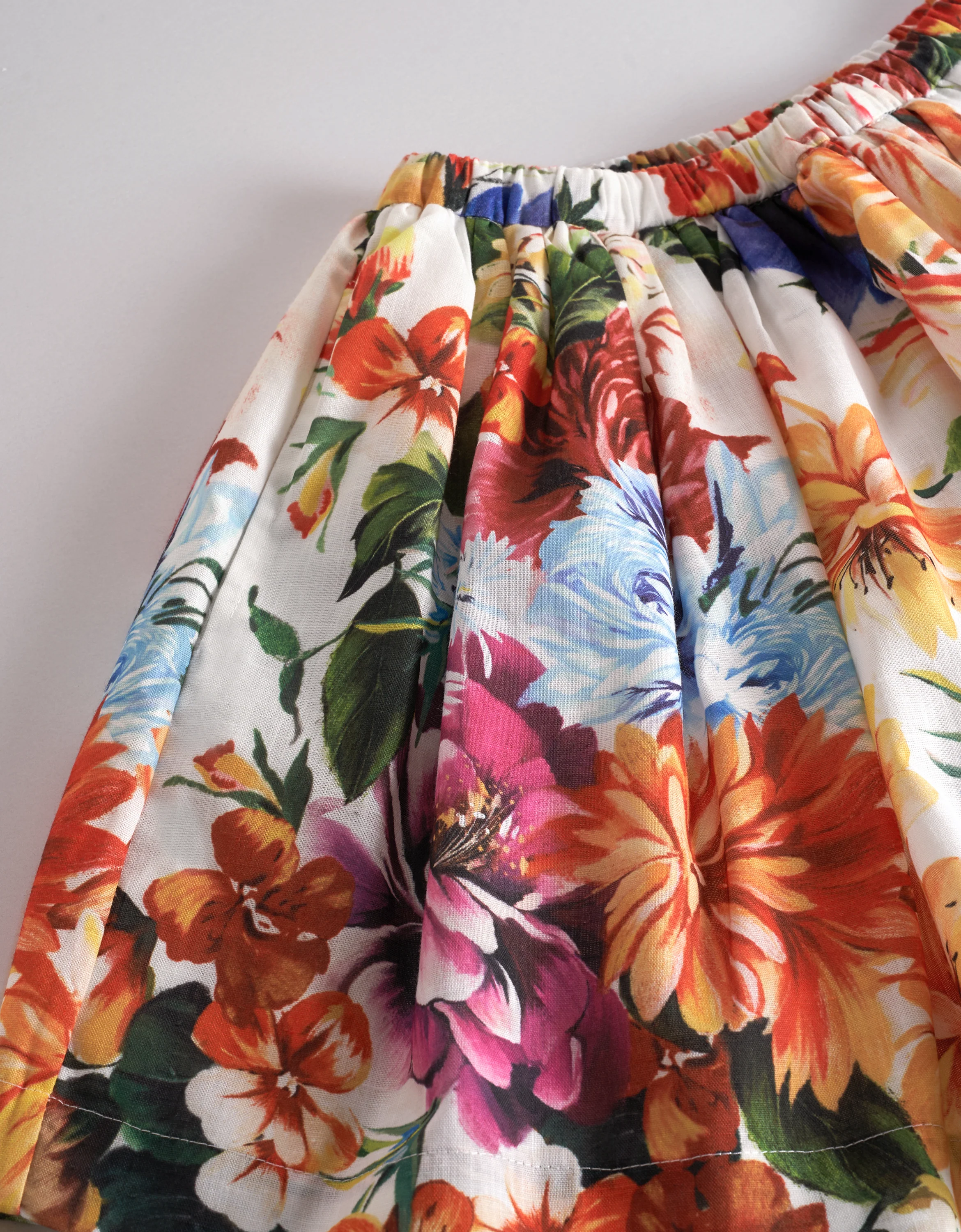 Elastic Waist Floral Skirt - Image 7